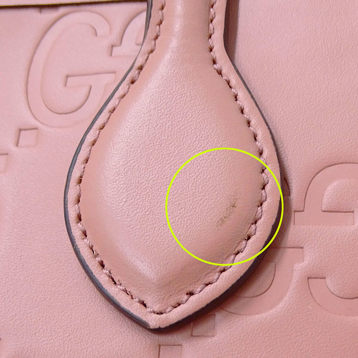 Gucci Pink Gg Leather Handbag Shoulder Bag (Pre-Owned)