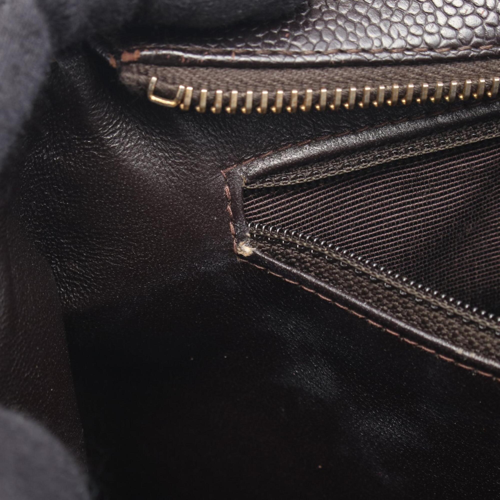 Chanel Matelasse Brown Leather Handbag Tote Bag (Pre-Owned)