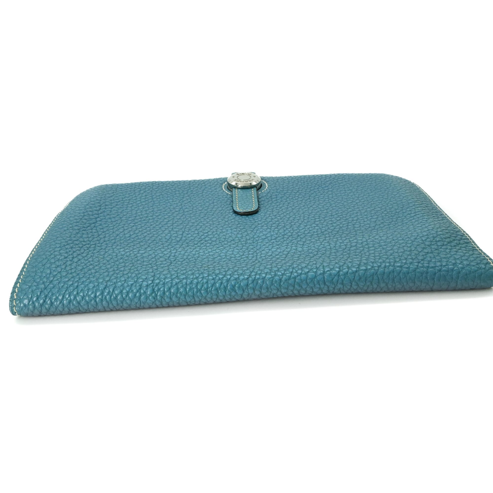 Hermes Dogon Duo Blue Jean Togo Leather Wallet (Bi-Fold) (Pre-Owned)
