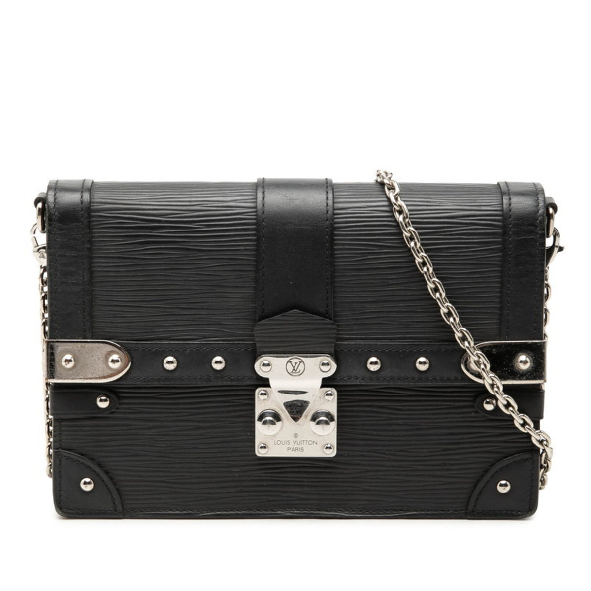 Louis Vuitton Black Leather Shoulder Bag (Pre-Owned)