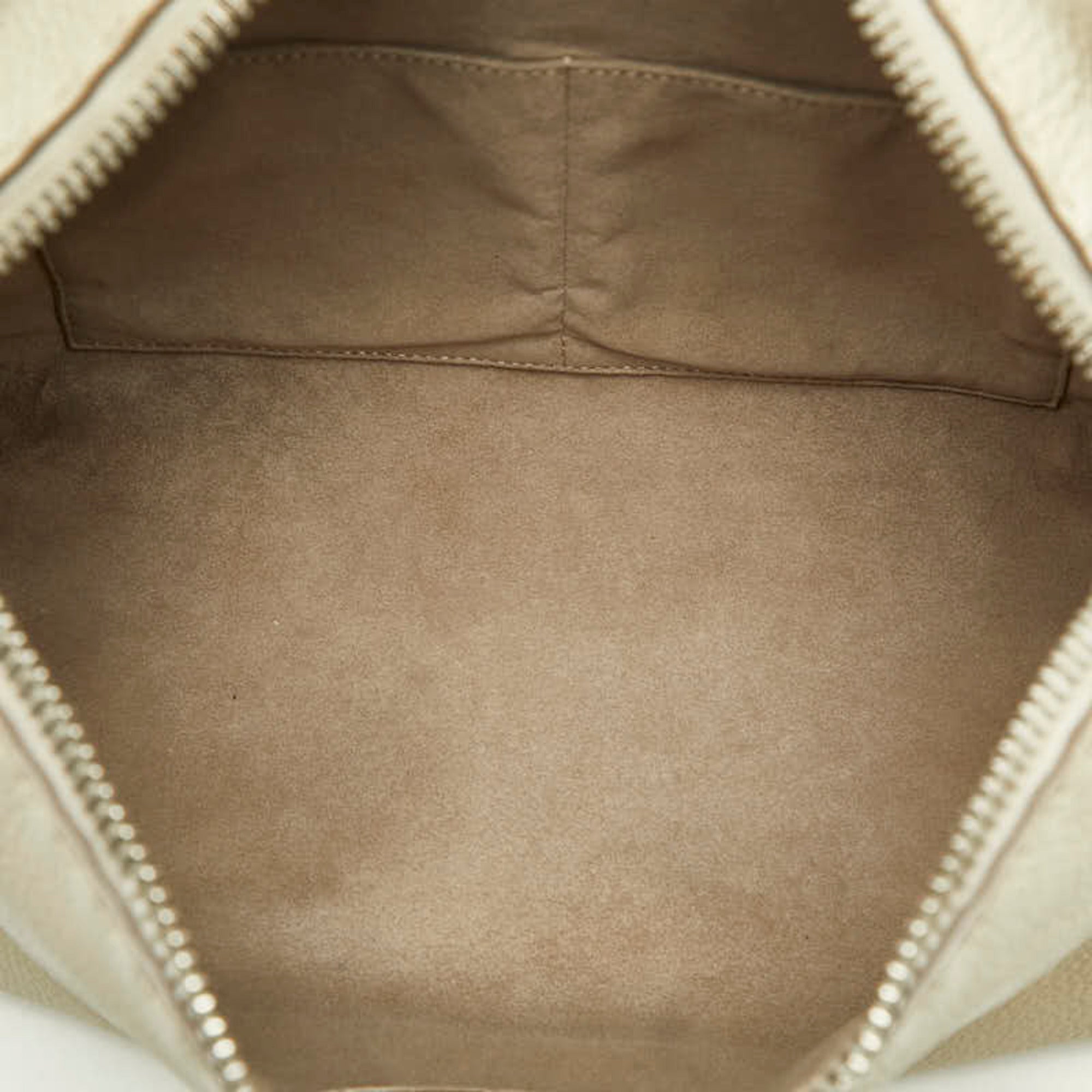 Fendi Beige Grayish Leather Handbag Shoulder Bag (Pre-Owned)