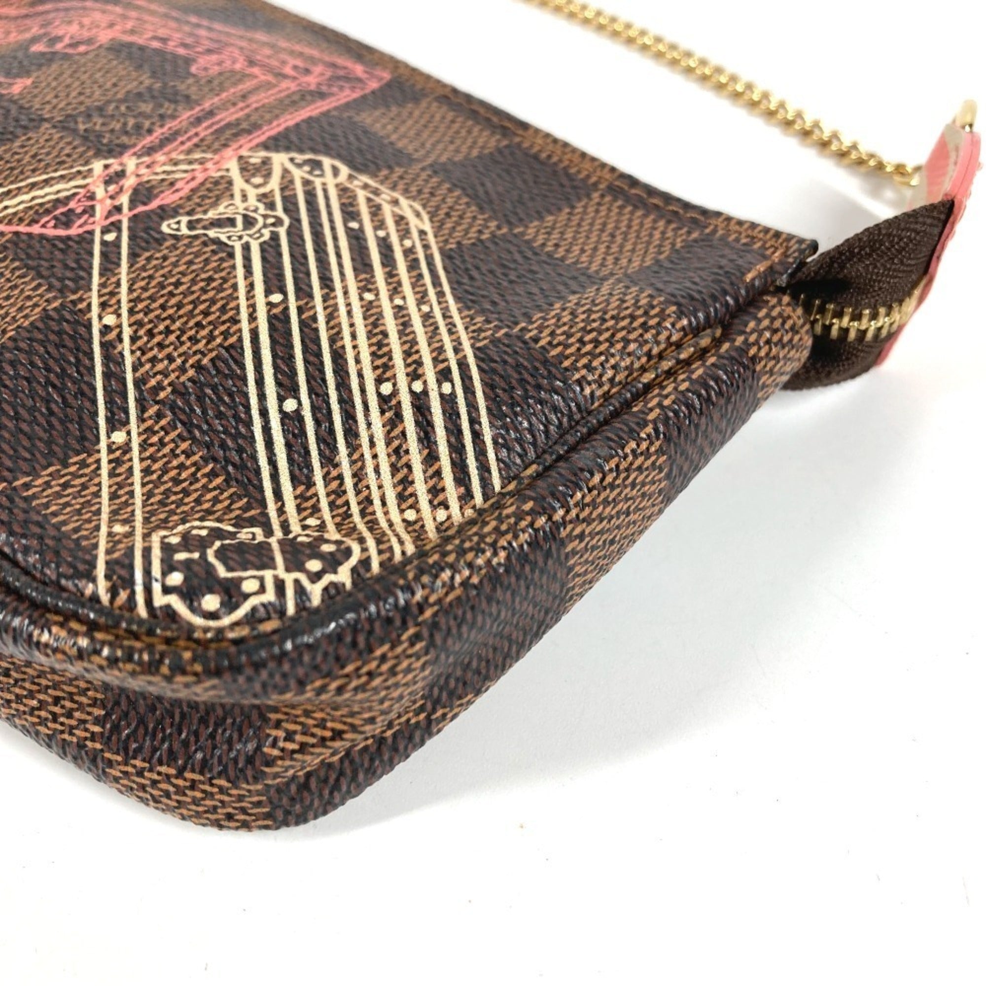 Louis Vuitton Damier Brown Ebene Damier Canvas Handbag Pouch (Pre-Owned)