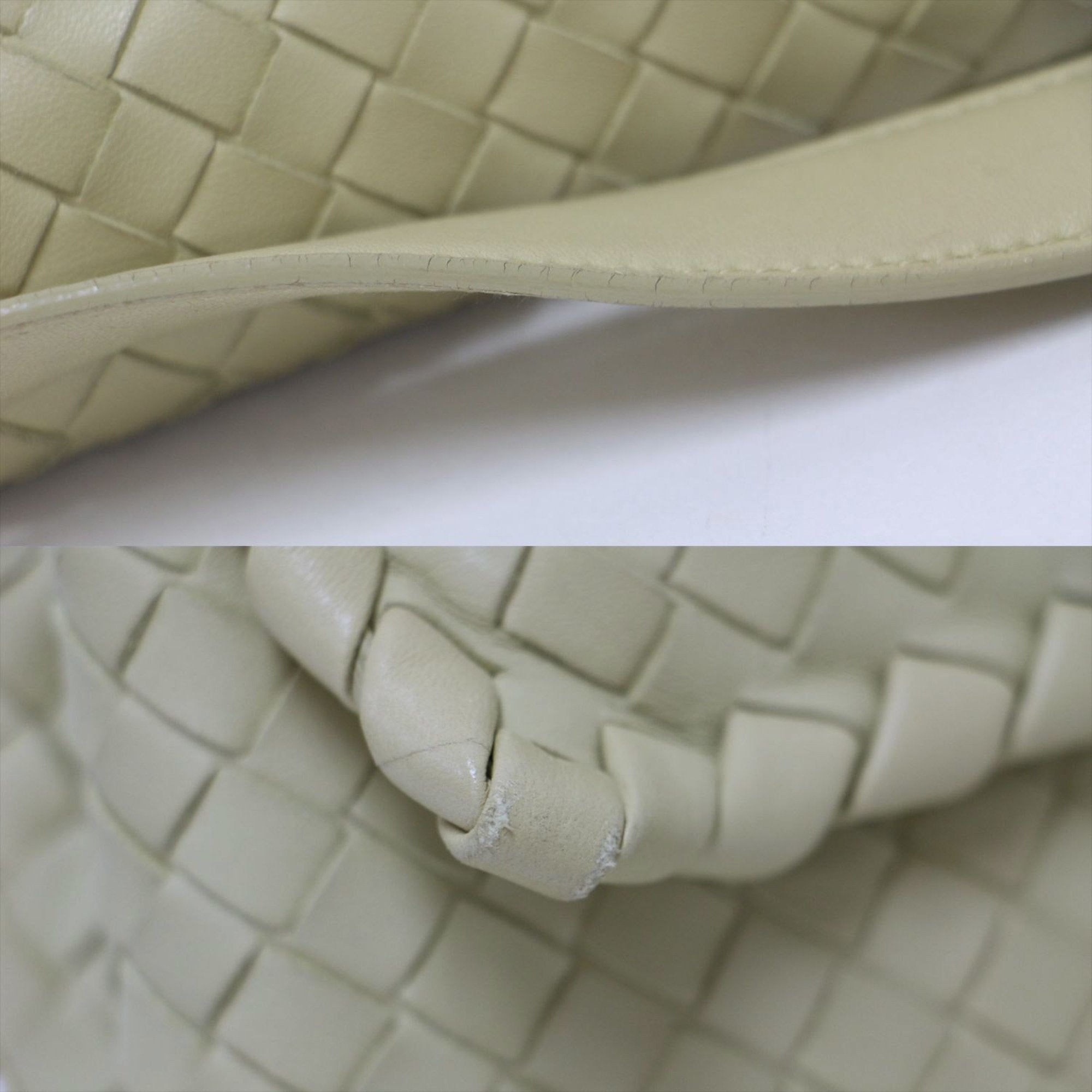 Bottega Veneta Beige Intrecciato Shoulder Bag (Pre-Owned)