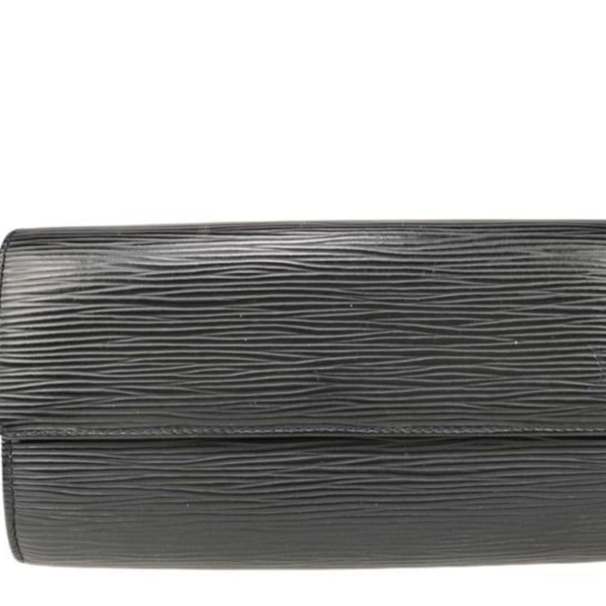 Louis Vuitton Epi Black Epi Leather Long Wallet (Bi-Fold) (Pre-Owned)