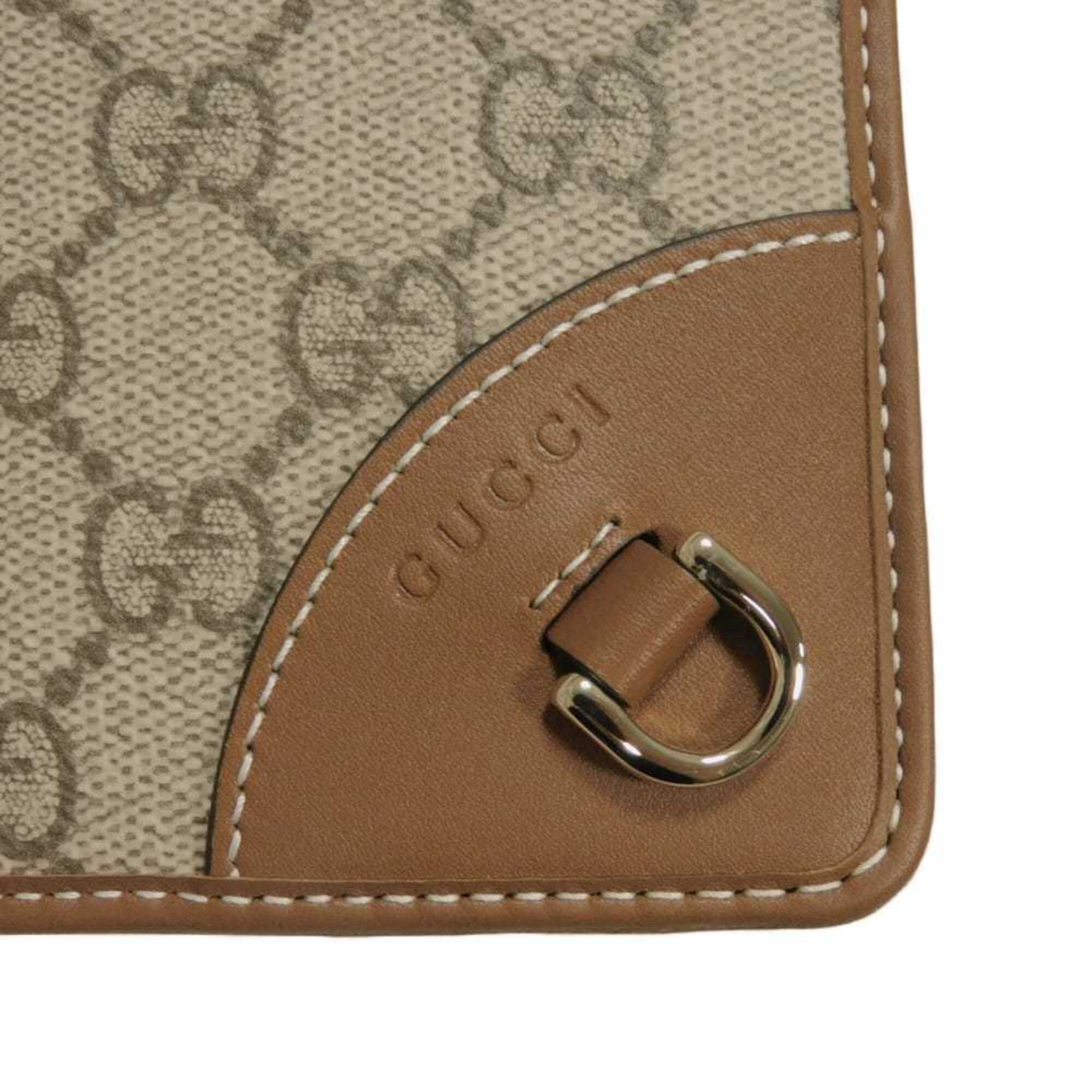 Gucci Beige Gg Supreme Leather Shoulder Bag (Pre-Owned)