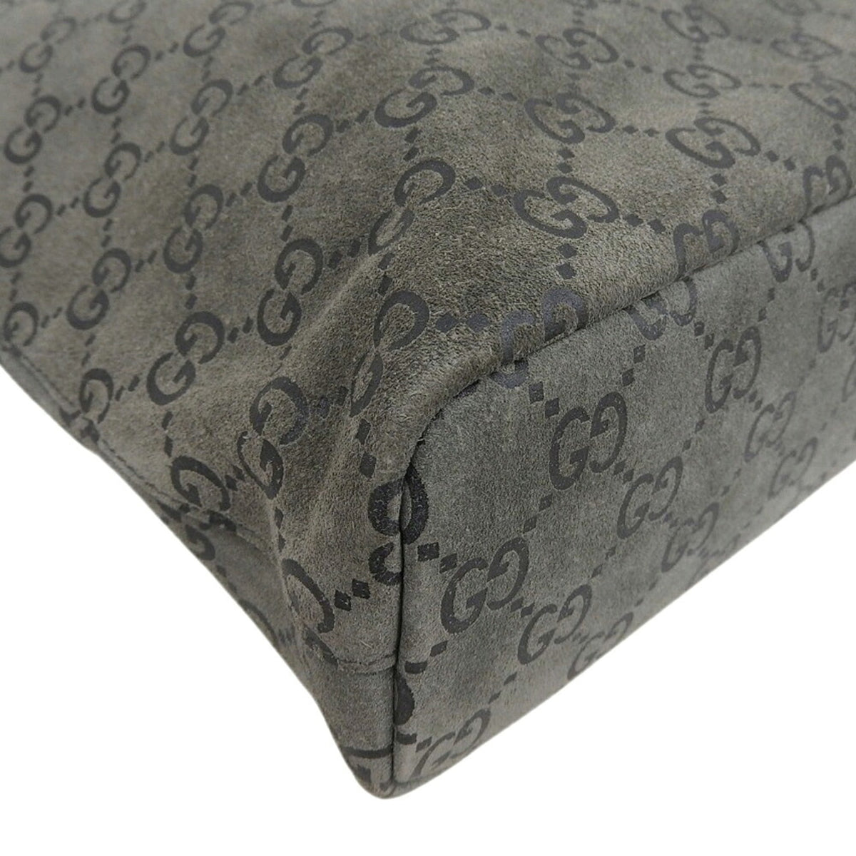 Gucci Gray Suede Handbag (Pre-Owned)