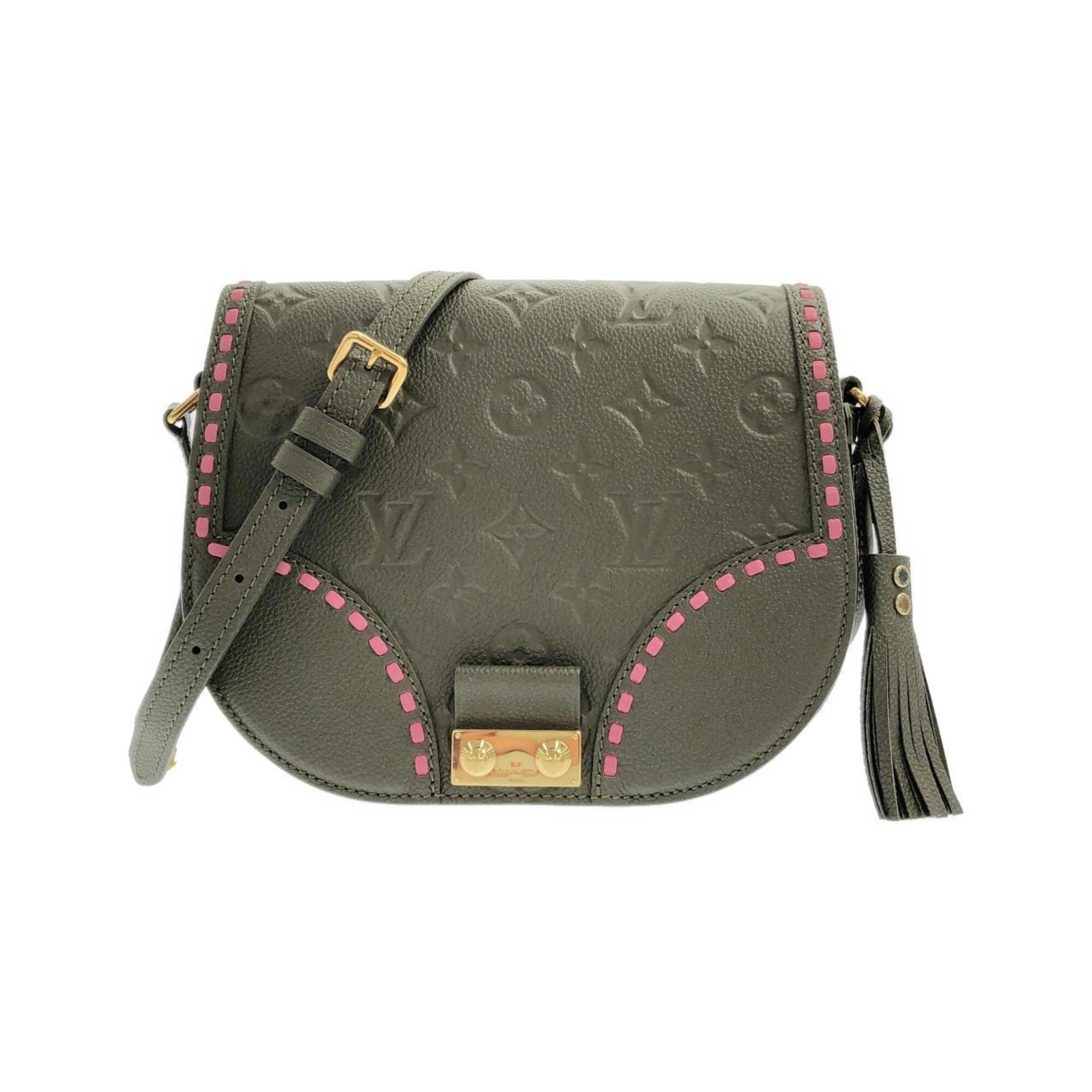 Louis Vuitton Khaki Leather Shoulder Bag (Pre-Owned)