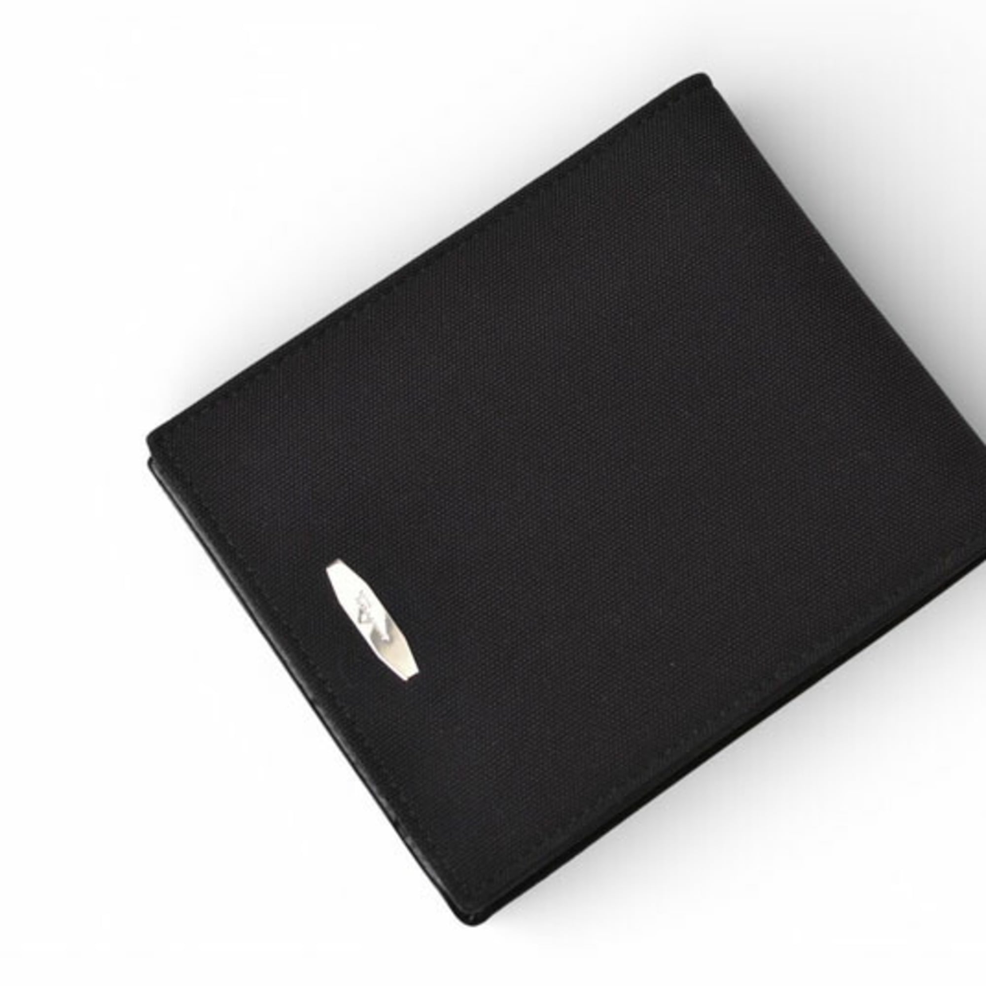 Salvatore Ferragamo Black Canvas Wallet (Bi-Fold) (Pre-Owned)