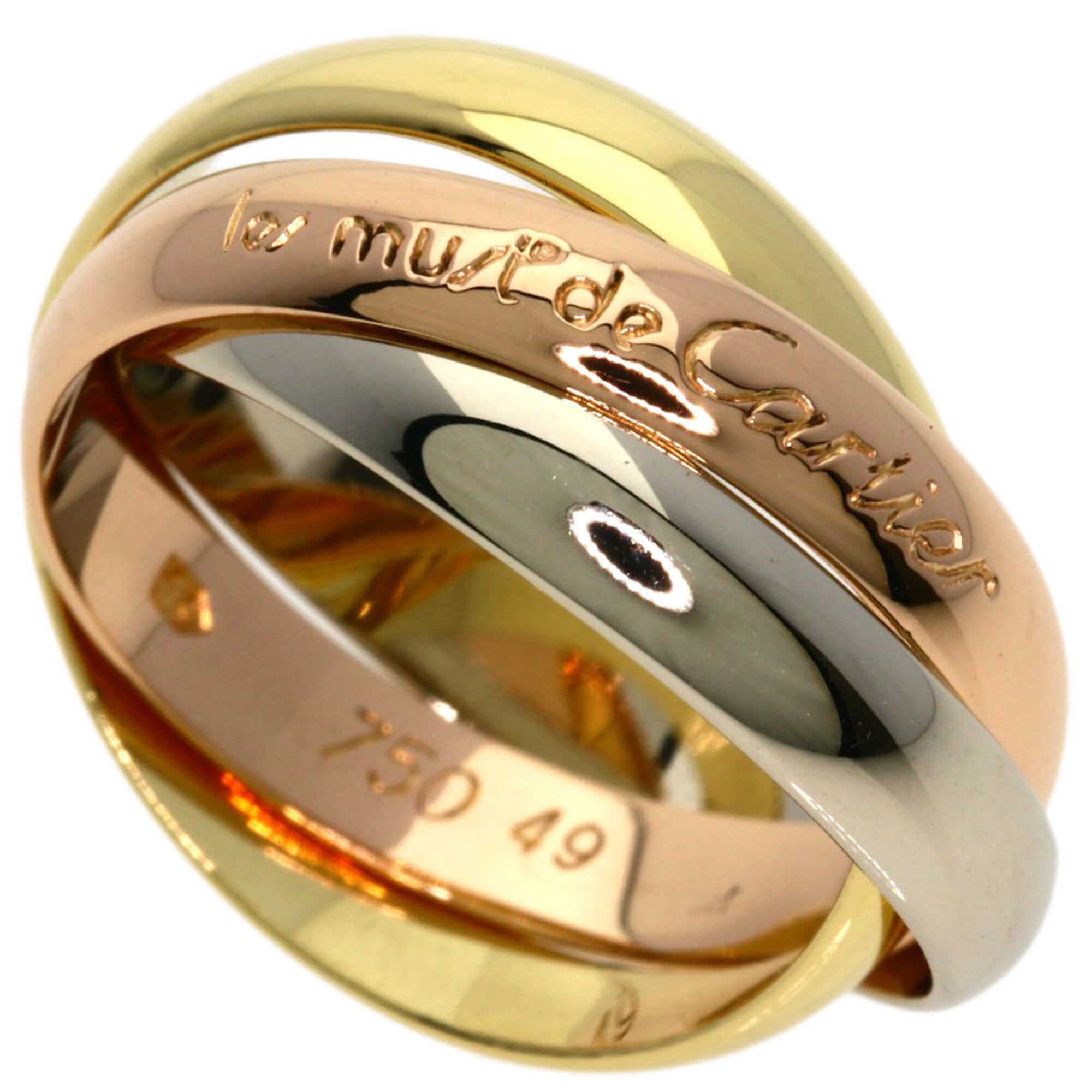 Cartier Yellow Gold (18K) White Gold (18K) Band Ring (Pre-Owned)