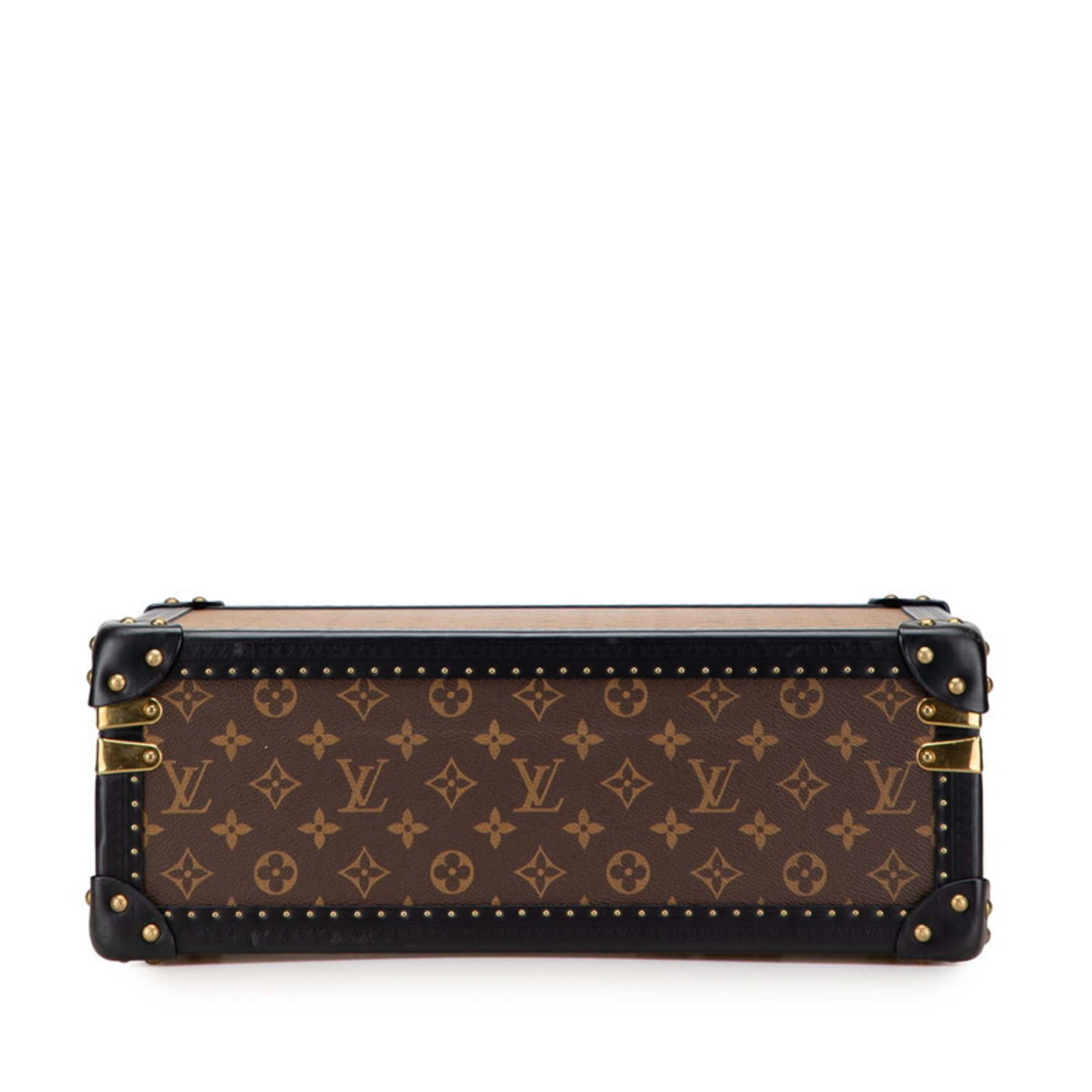 Louis Vuitton Monogram Reverse Black Brown Monogram Reverse Pvc Leather Attaché Case Briefcase (Pre-Owned)