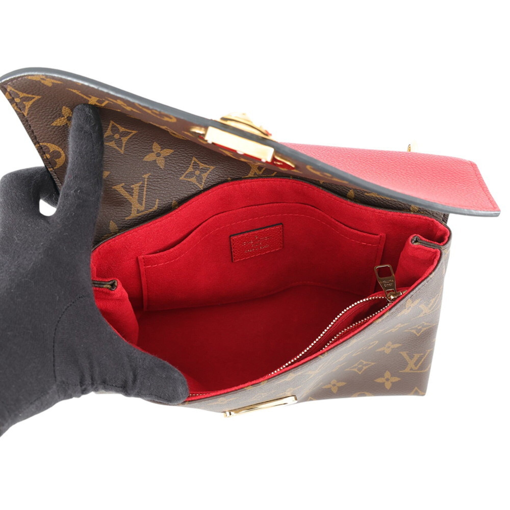 Louis Vuitton Monogram Red Color Monogram Handbag Shoulder Bag (Pre-Owned)