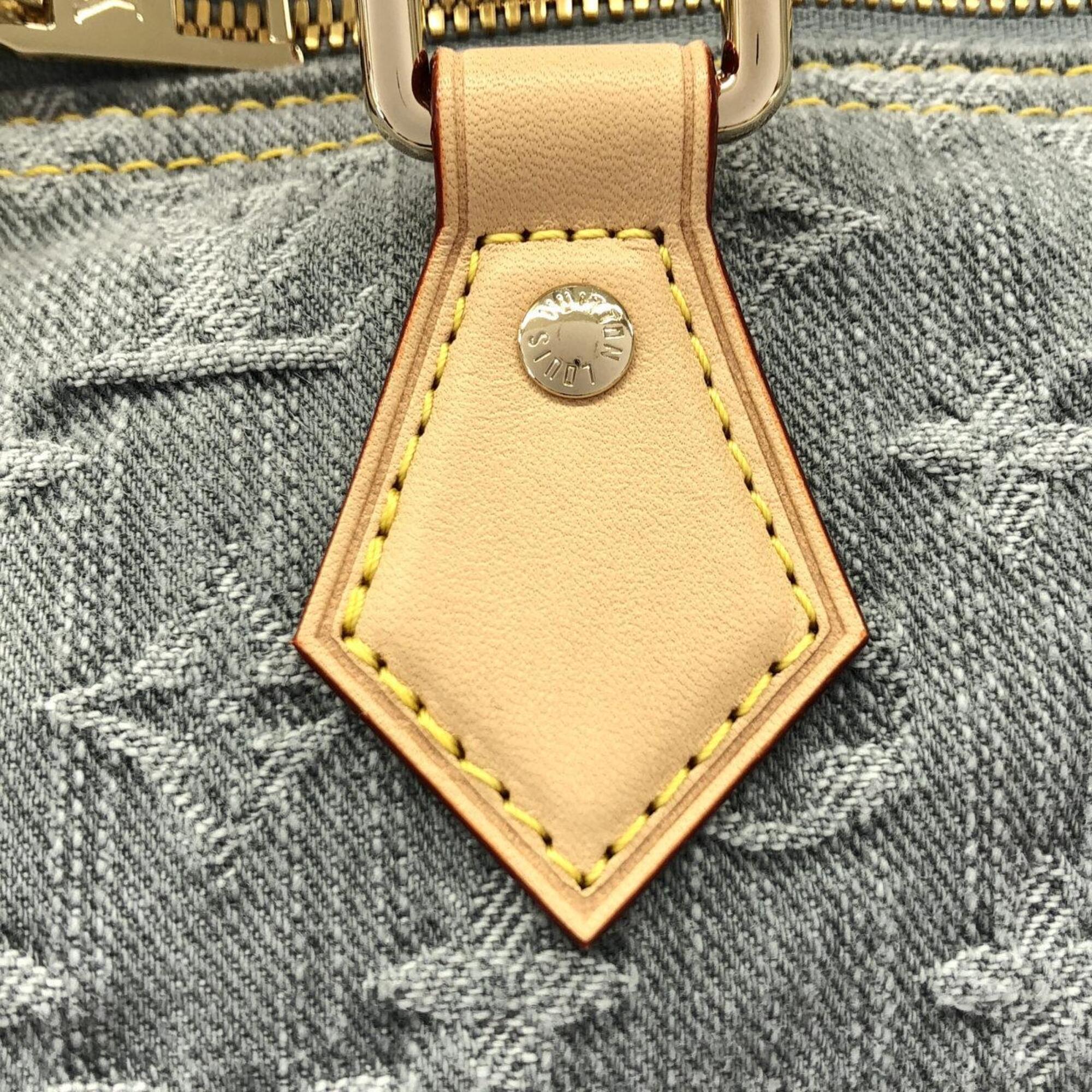 Louis Vuitton Monogram Denim Gray Monogram Denim Shoulder Bag (Pre-Owned)