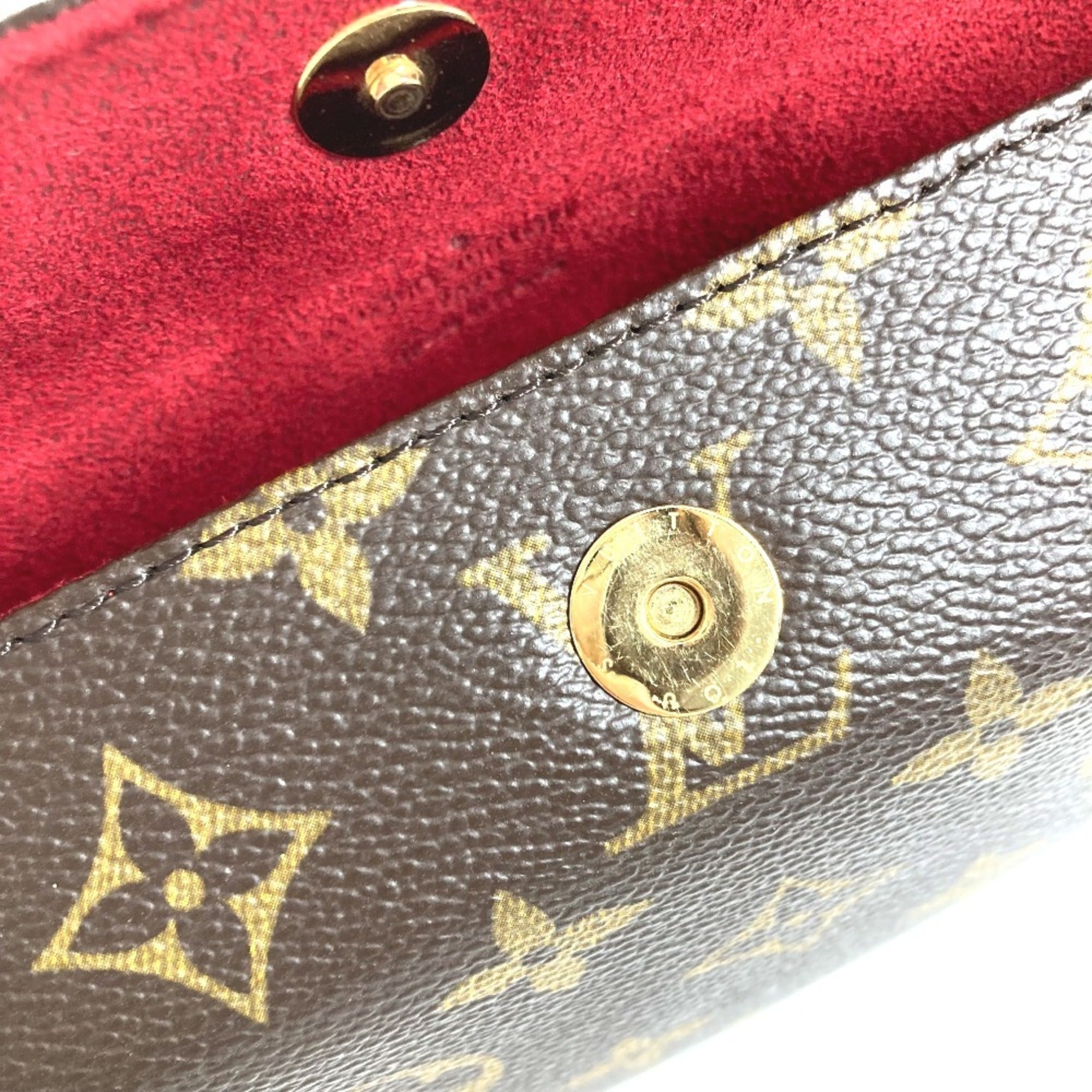 Louis Vuitton Brown Monogram Canvas Handbag Pouch Shoulder Bag (Pre-Owned)