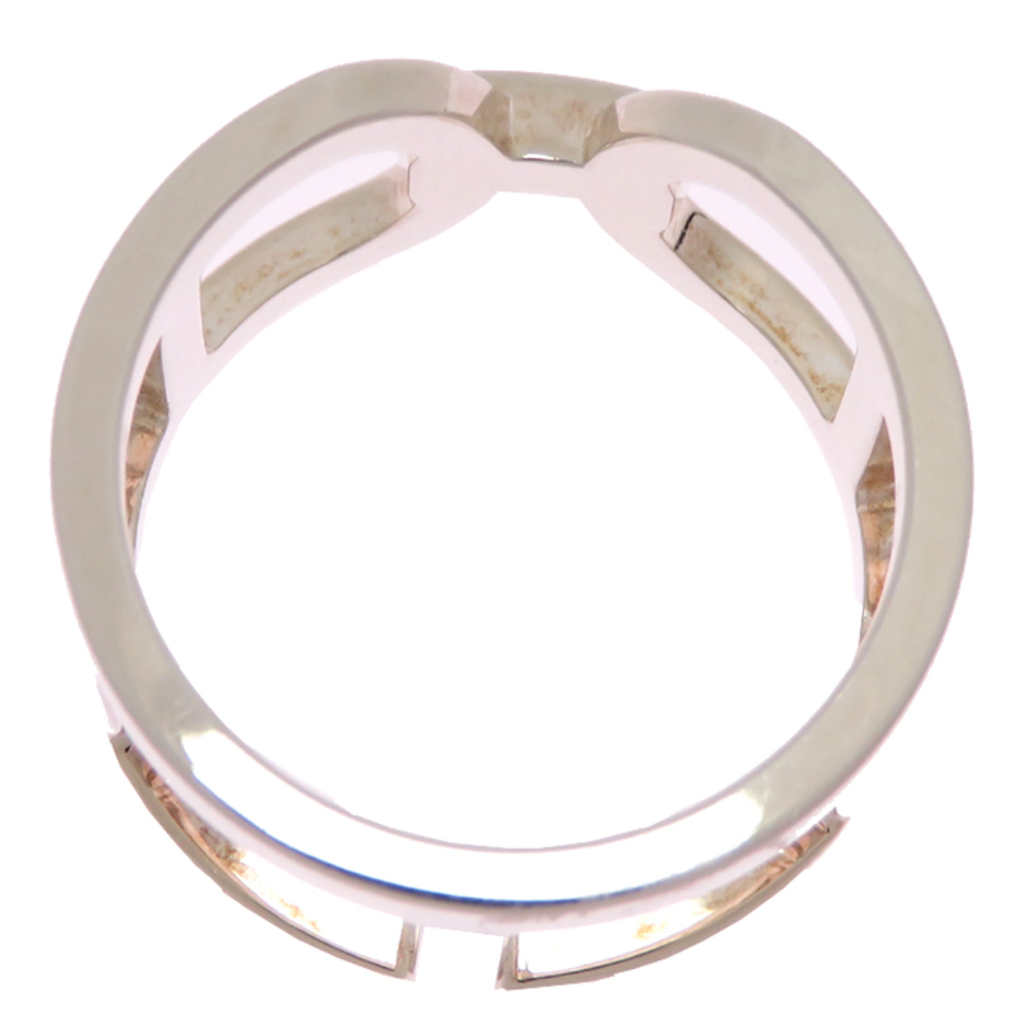 Hermes Silver 925 Band Ring (Pre-Owned)