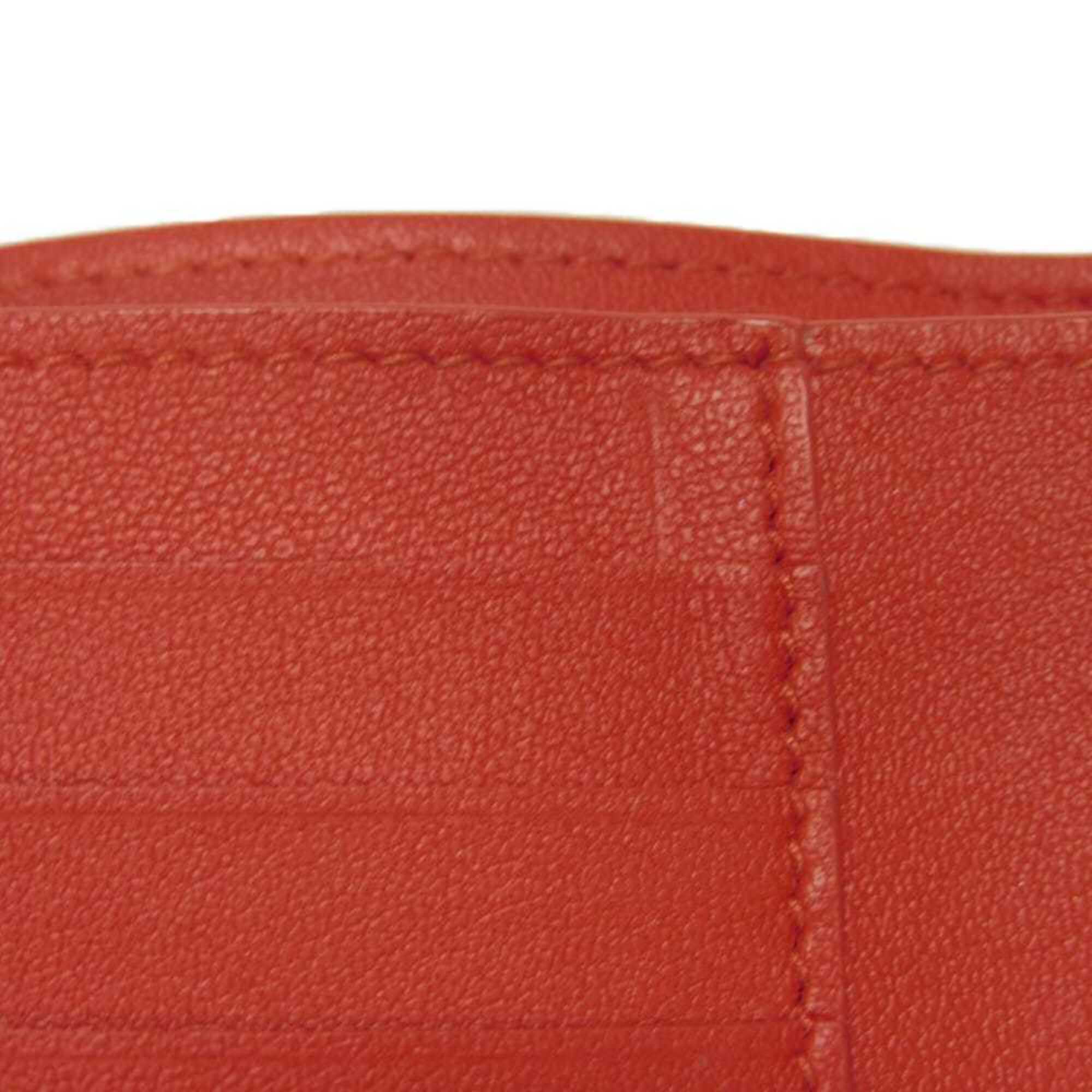 Salvatore Ferragamo Red Color Leather Wallet (Tri-Fold) (Pre-Owned)