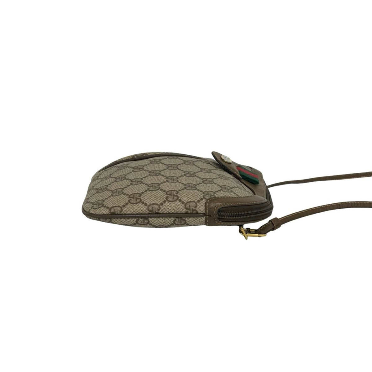 Gucci Brown Leather Pvc Pochette Shoulder Bag (Pre-Owned)