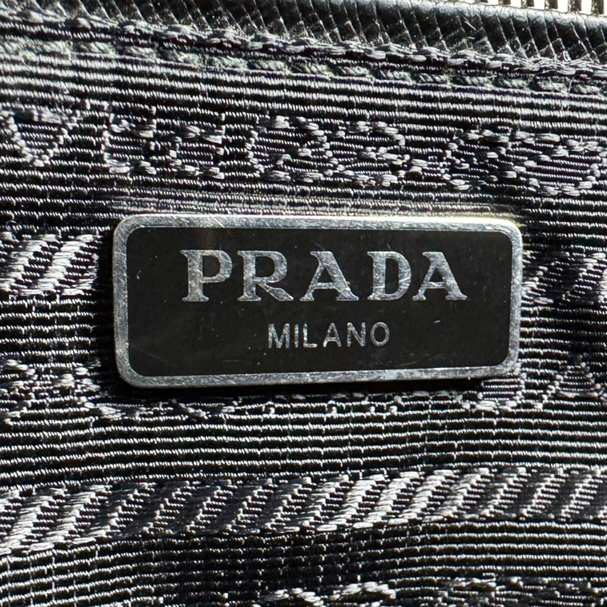 Prada Black Nylon Leather Handbag (Pre-Owned)