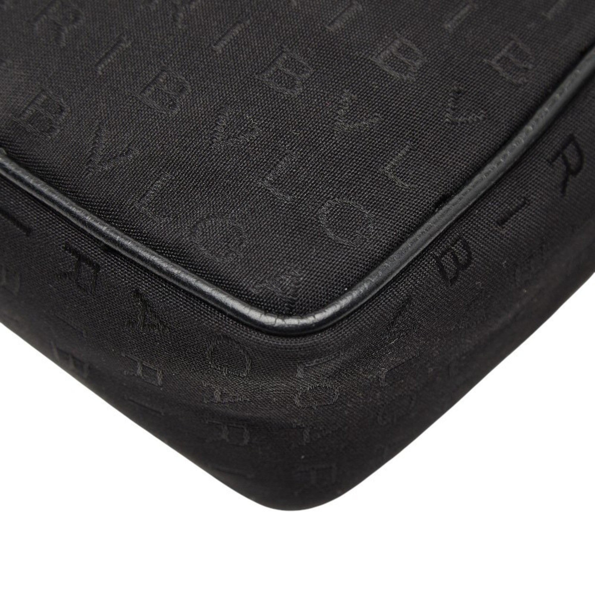 Bvlgari Black Canvas Leather Shoulder Bag (Pre-Owned)