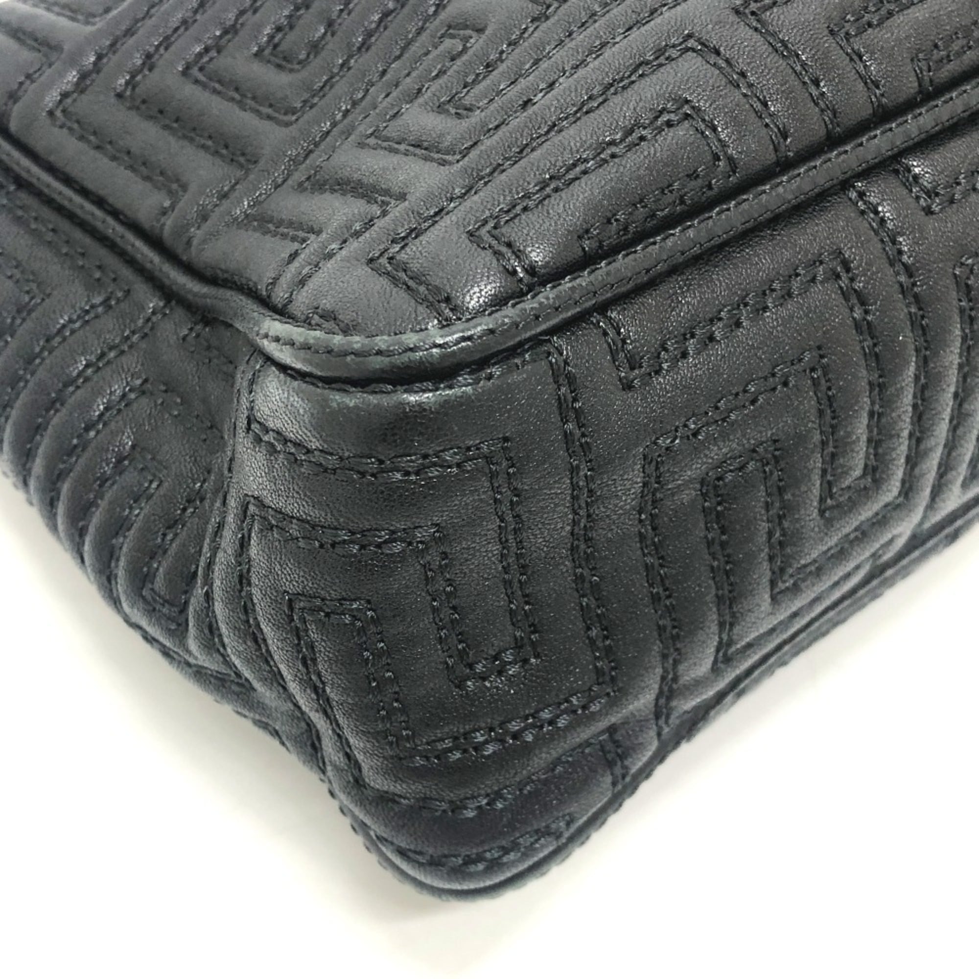 Valentino Black Leather Handbag Shoulder Bag (Pre-Owned)