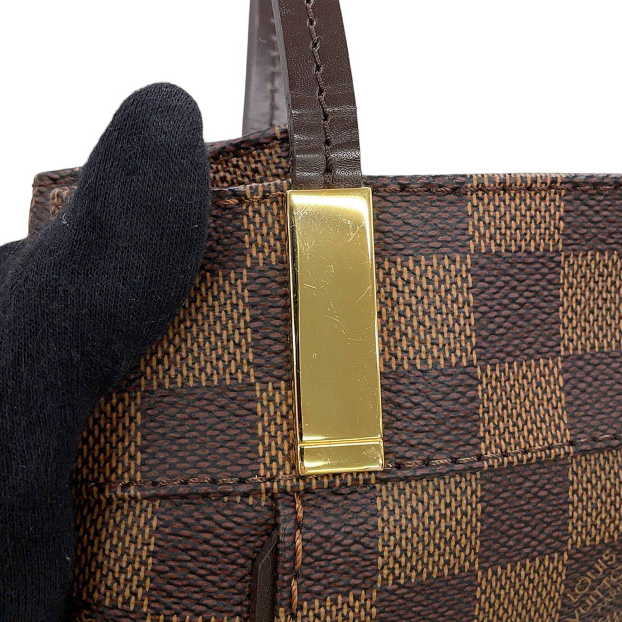 Louis Vuitton Damier Brown Damier Canvas Ebene Shoulder Bag Tote Bag (Pre-Owned)