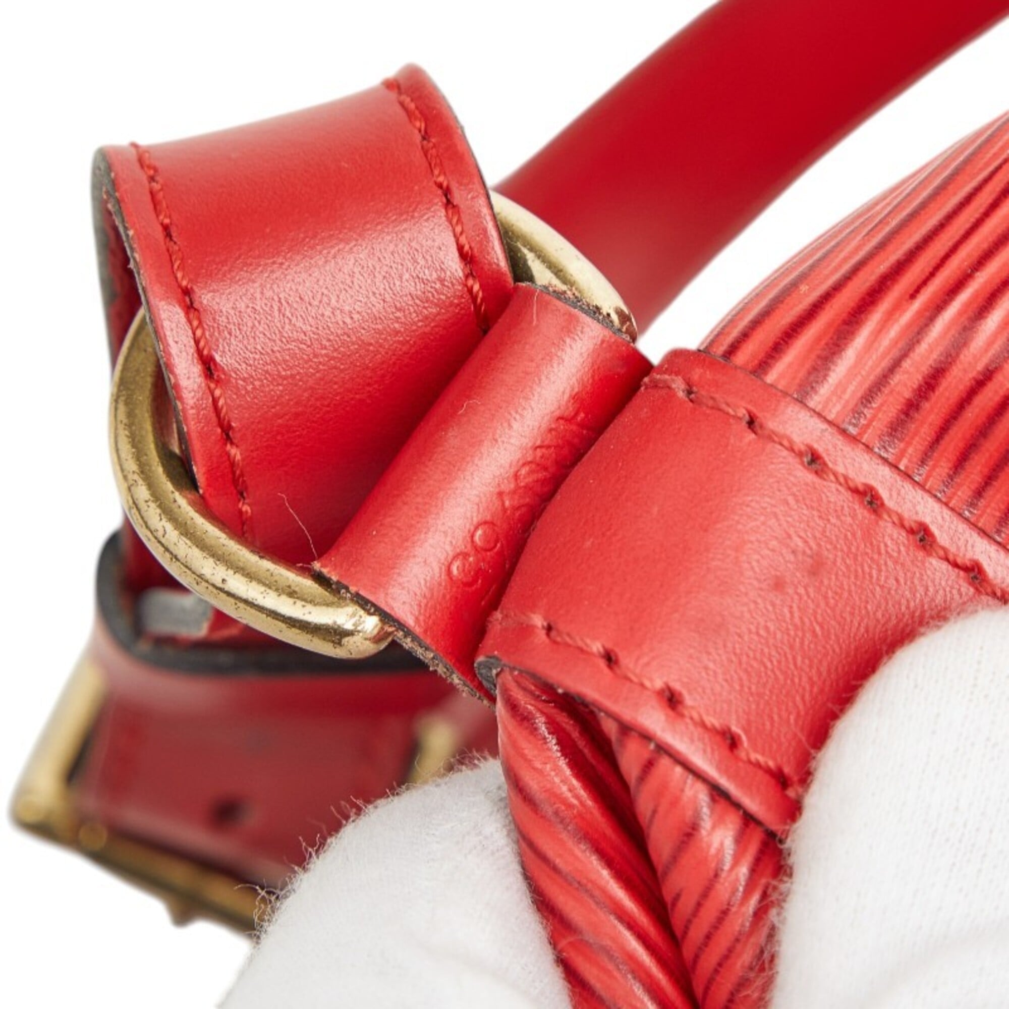 Louis Vuitton Castilian Red Leather Shoulder Bag (Pre-Owned)