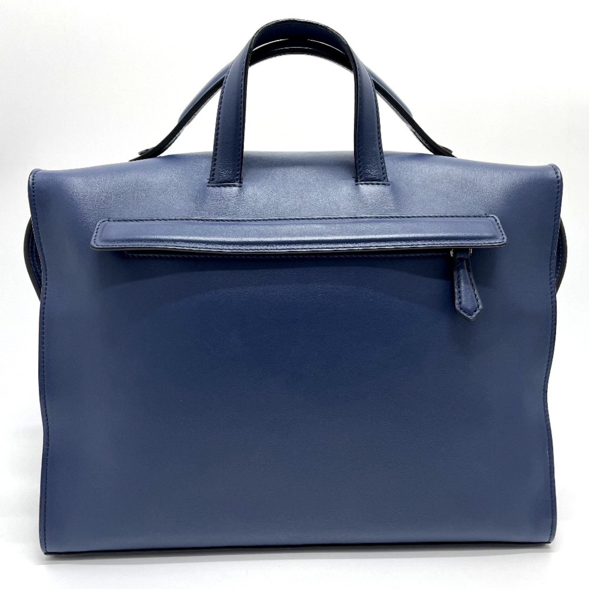 Fendi Navy Leather Briefcase (Pre-Owned)