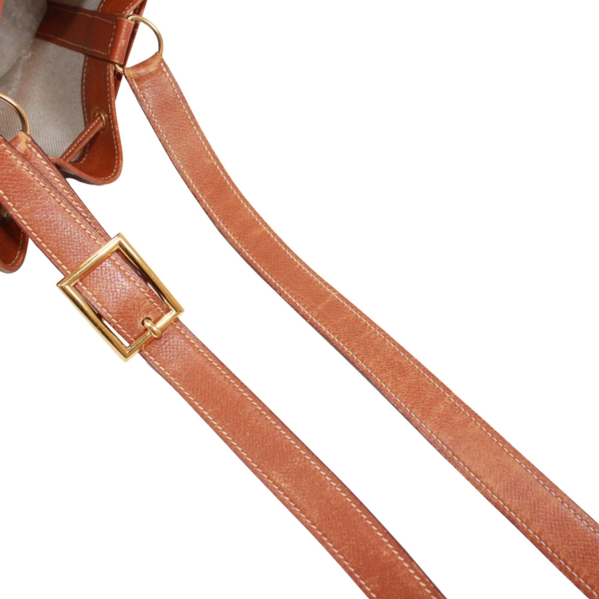 Hermes Brown Ivory Toile H Courchevel Leather Shoulder Bag (Pre-Owned)
