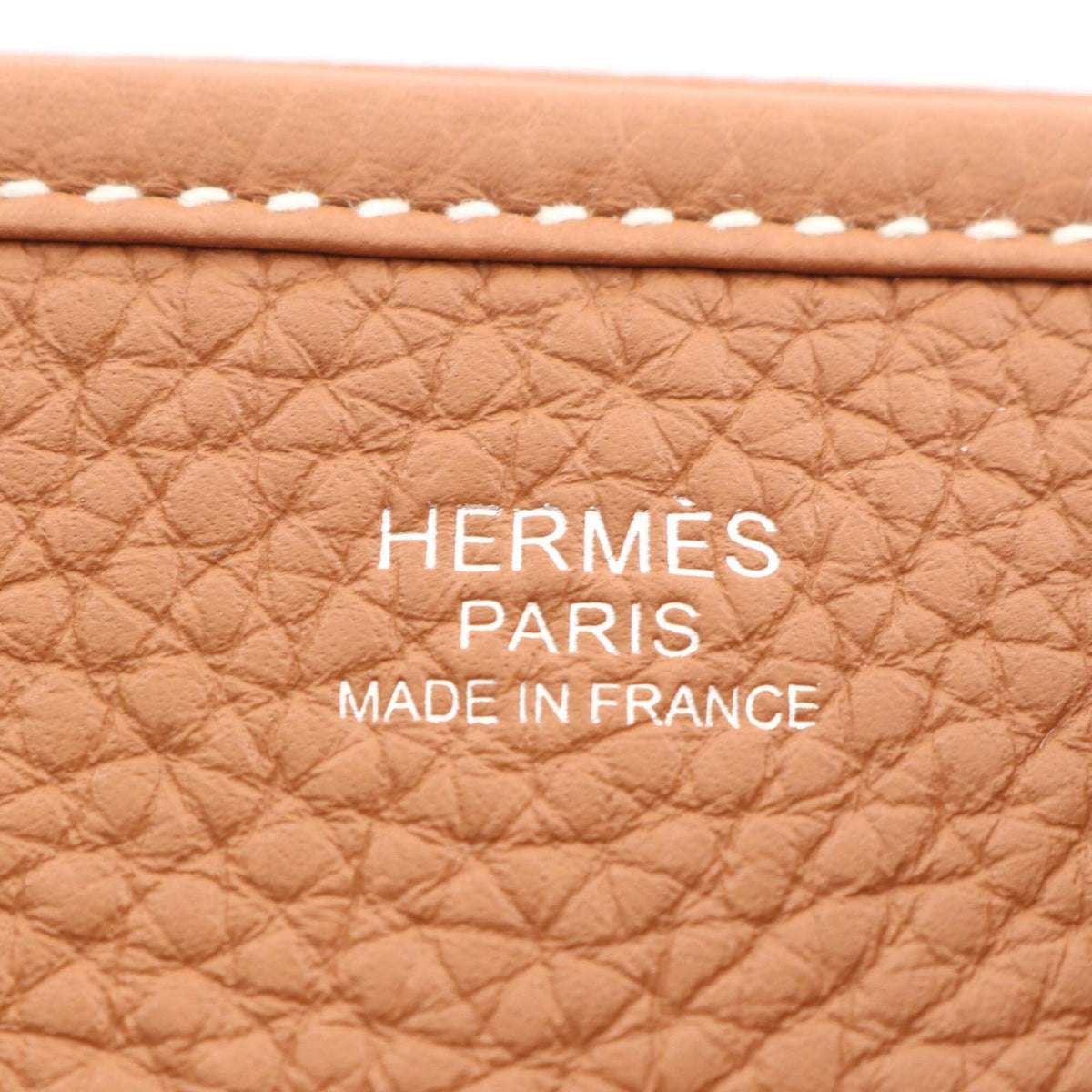 Hermes Brown Gold Taurillon Clemence Leather Leather Handbag Shoulder Bag (Pre-Owned)