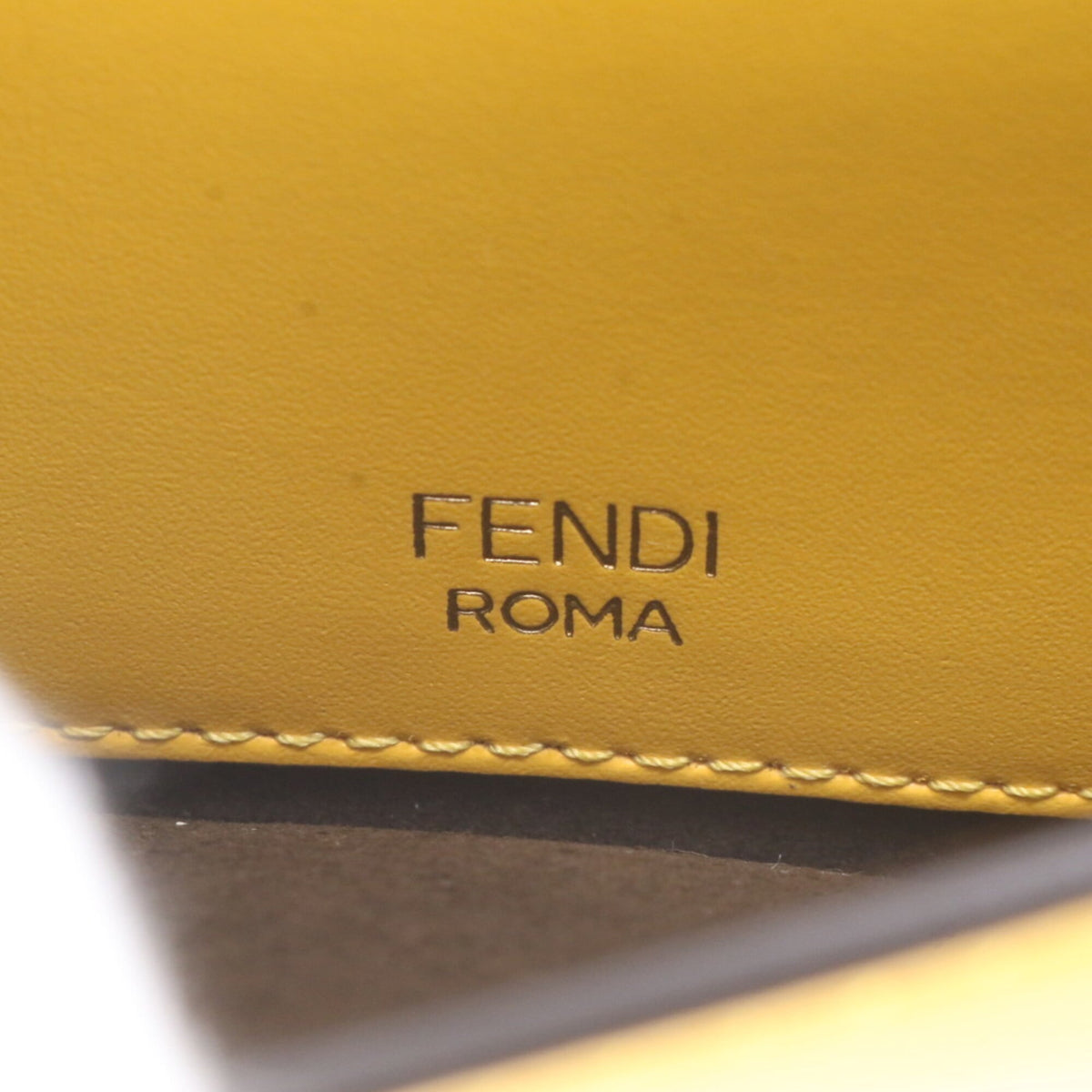 Fendi Yellow Leather Crossbody Bag Shoulder Bag (Pre-Owned)