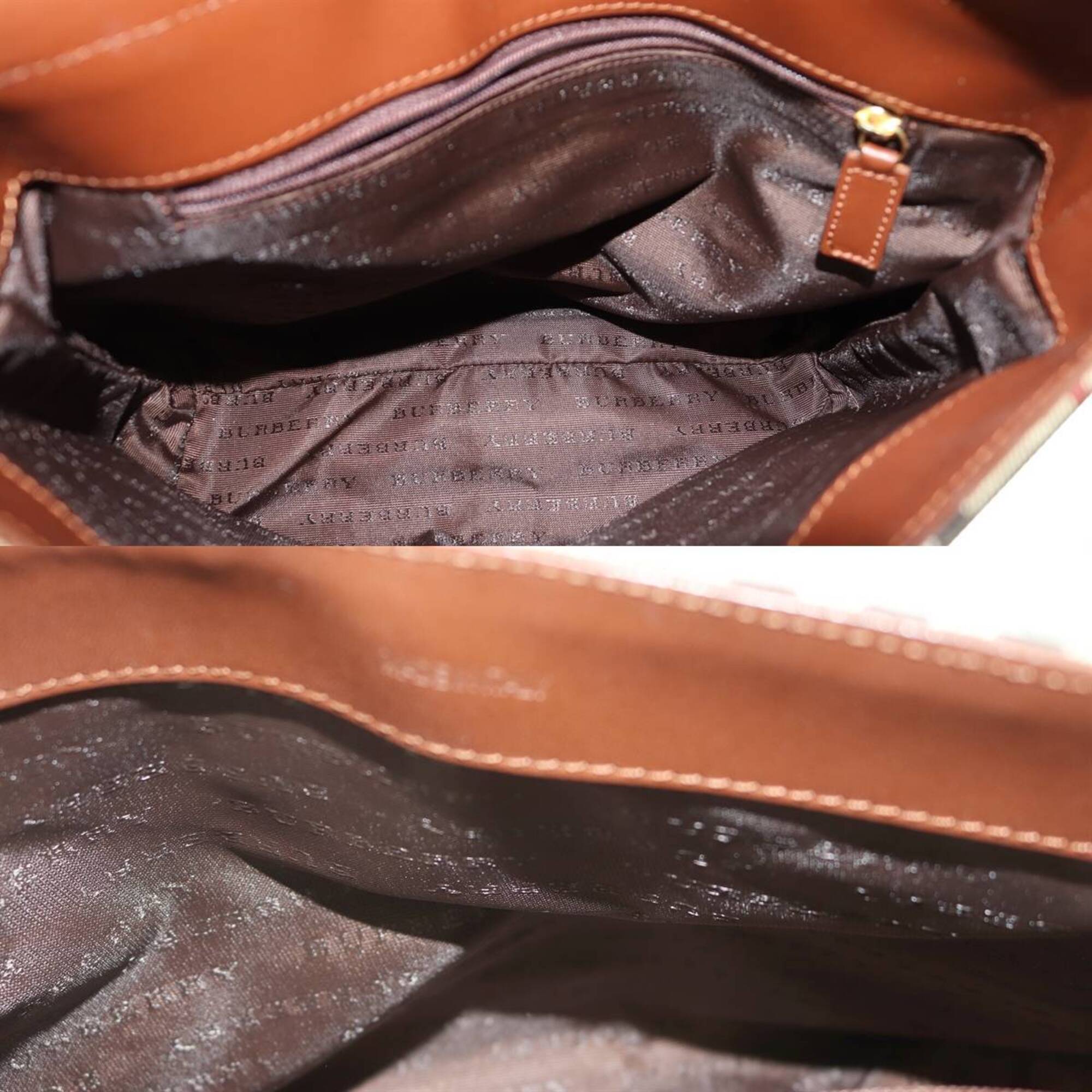 Burberry Beige Multi-Color Pvc Messenger Bag (Pre-Owned)