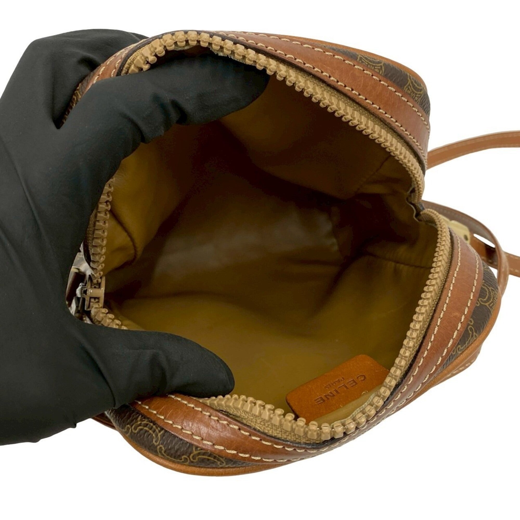 Celine Brown Pvc Leather Pochette Shoulder Bag (Pre-Owned)