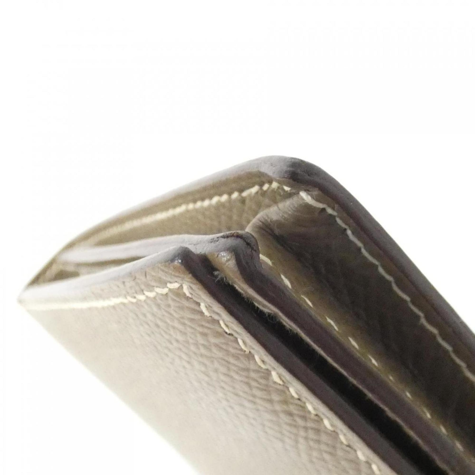 Hermes Etoupe Gray Epsom Leather Middle Wallet (Bi-Fold) (Pre-Owned)