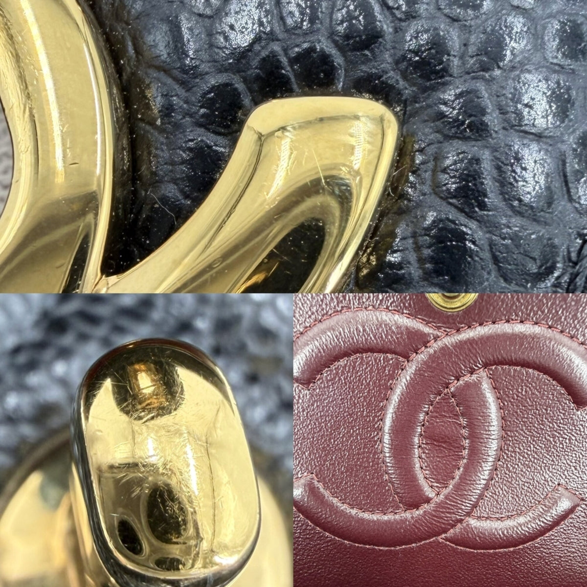 Chanel Black Grained Calfskin Shoulder Bag (Pre-Owned)