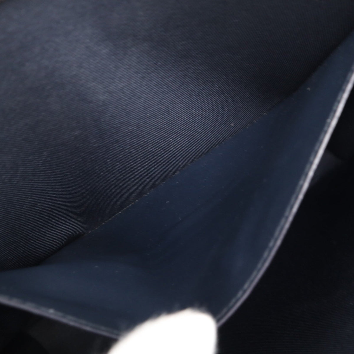 Louis Vuitton Black Navy White Leather Clutch Bag (Pre-Owned)