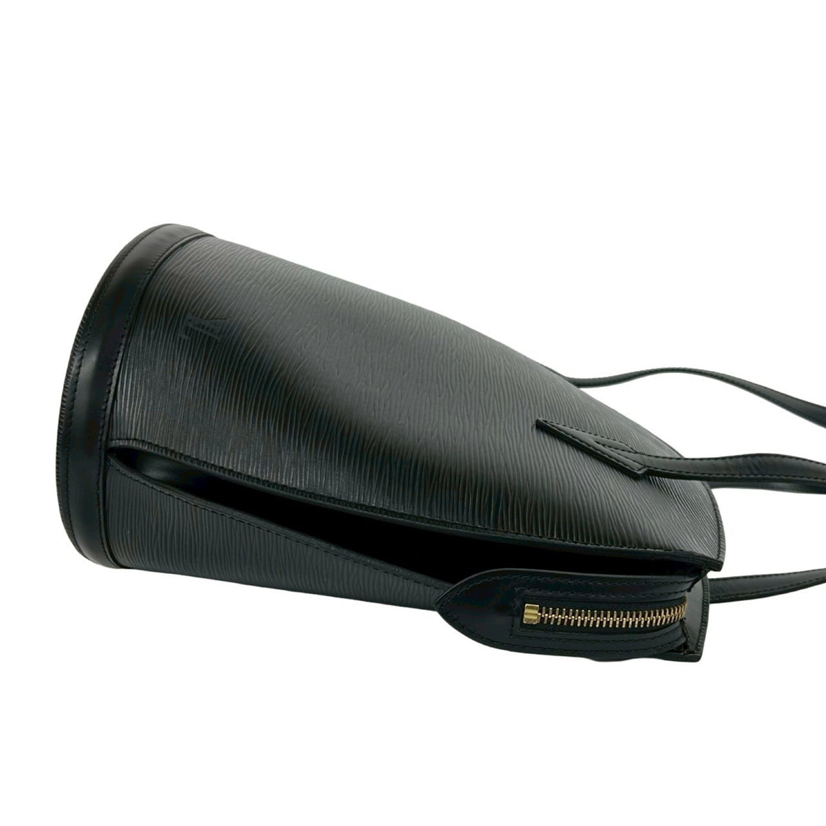 Louis Vuitton Black Leather Shoulder Bag Tote Bag (Pre-Owned)