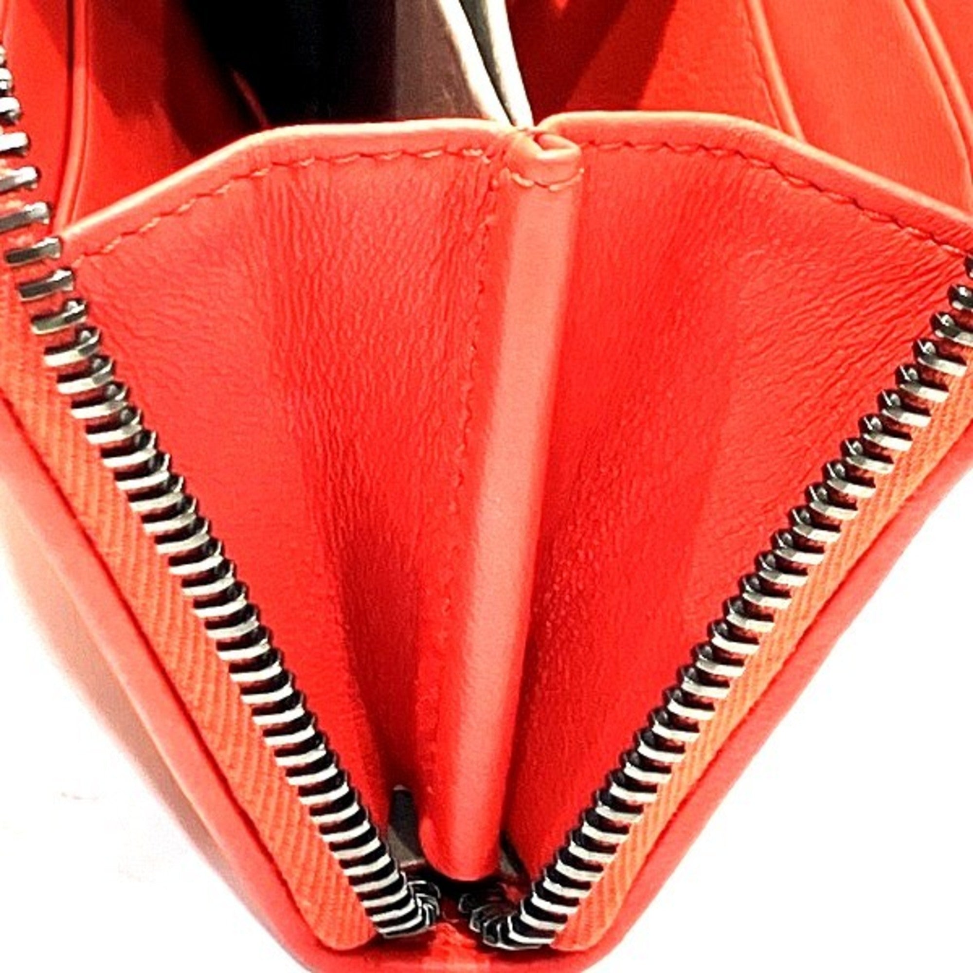 Bottega Veneta Red Color Leather Coin Purse/Coin Case (Pre-Owned)
