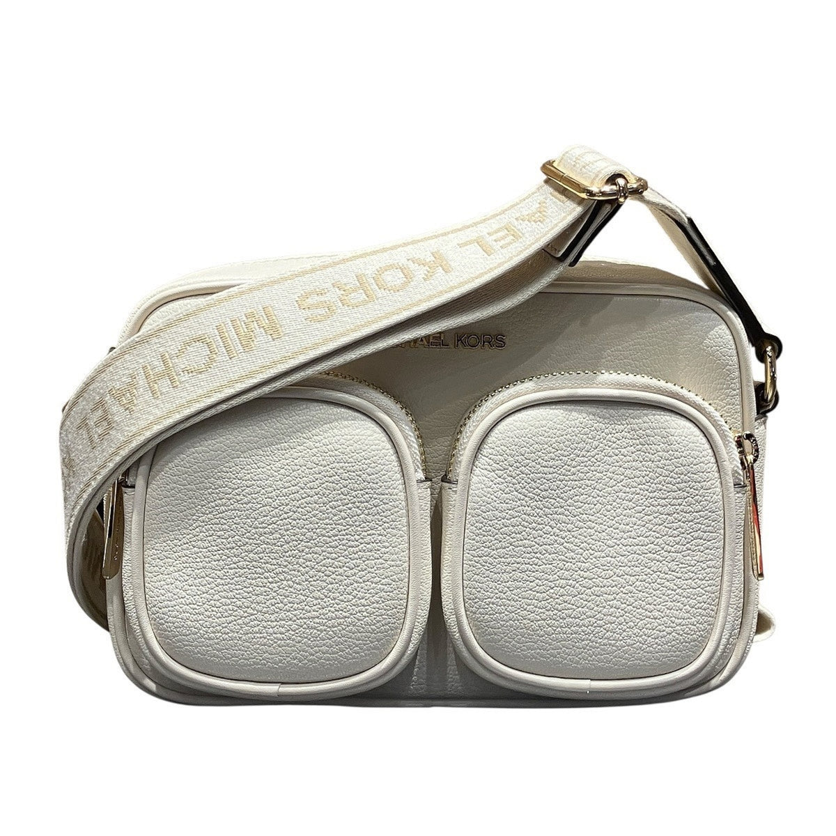 Michael Kors White Leather Pouch Shoulder Bag (Pre-Owned)