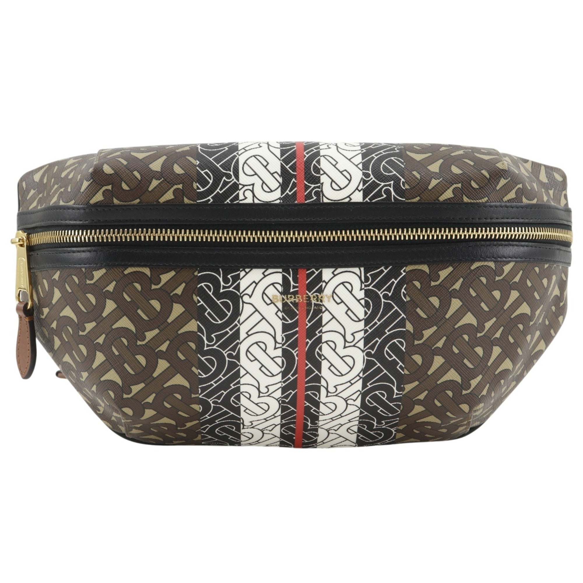 Burberry Brown Pvc Leather Fanny Pack Sling Bag (Pre-Owned)