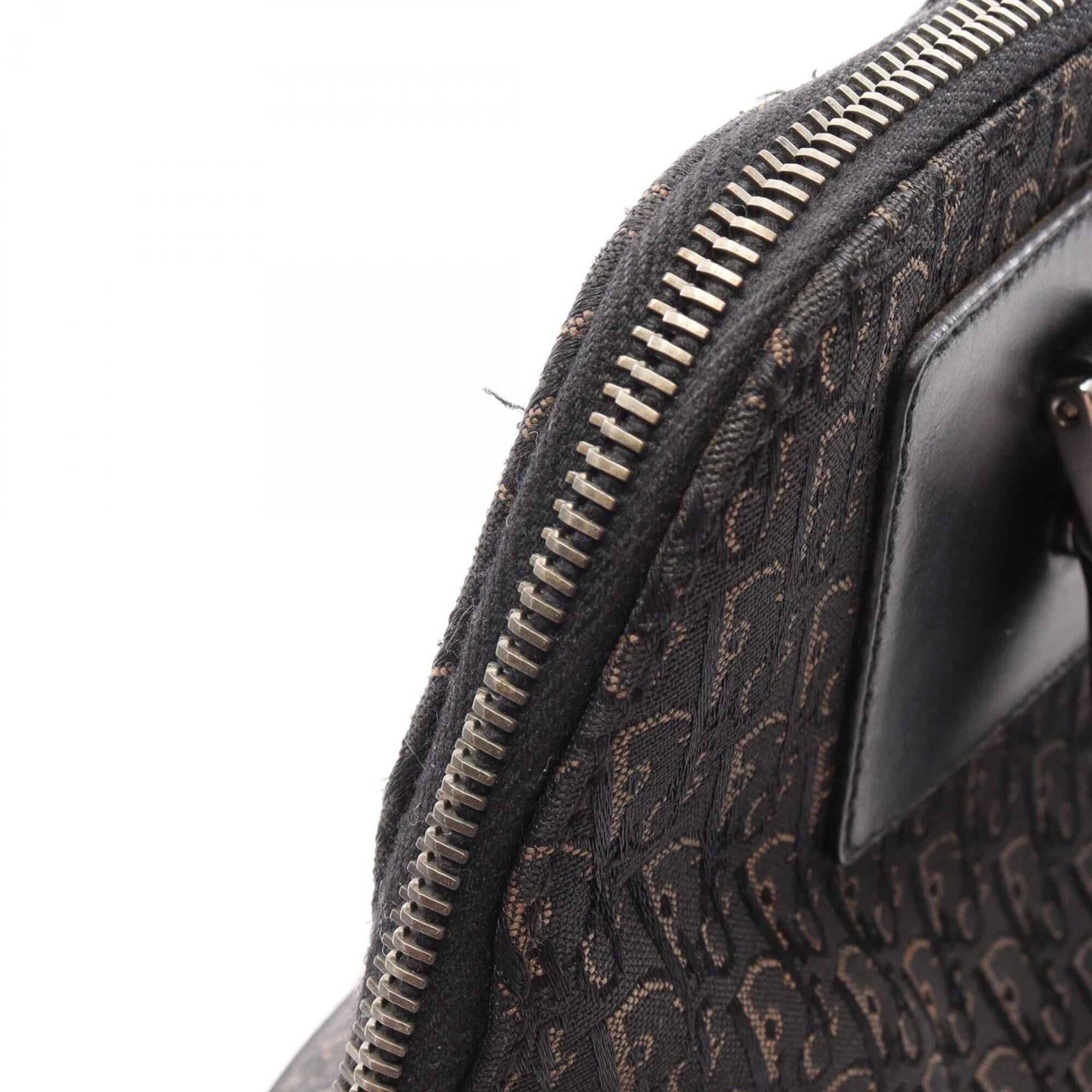 Christian Dior Black Canvas Leather Handbag (Pre-Owned)