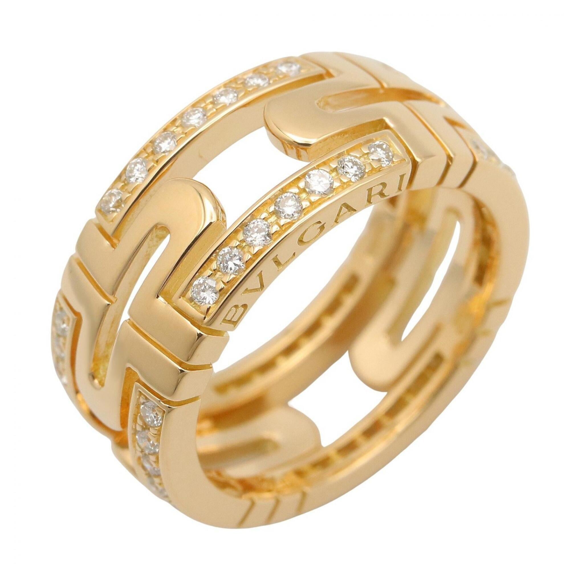 Bvlgari Gold Clear Yellow Gold (18K) Band Ring (Pre-Owned)