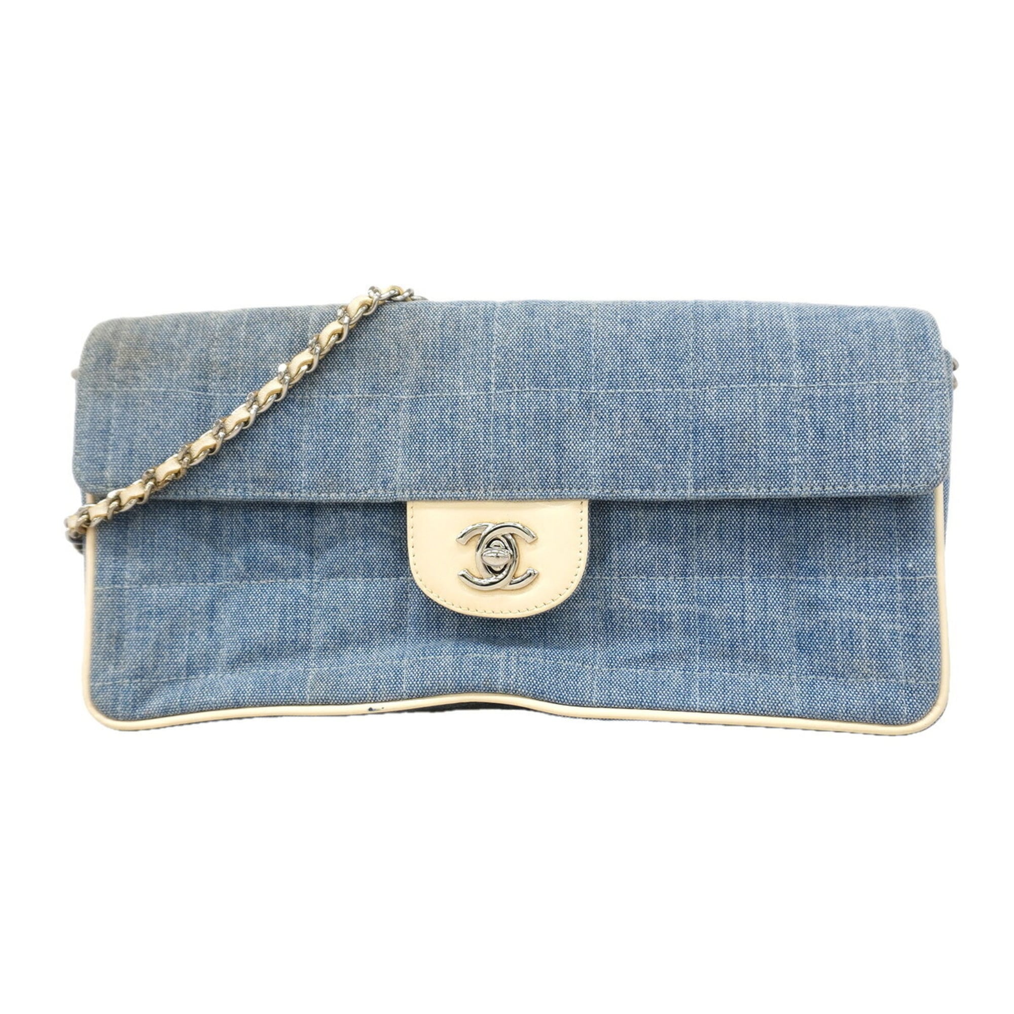 Chanel Blue Denim Shoulder Bag (Pre-Owned)