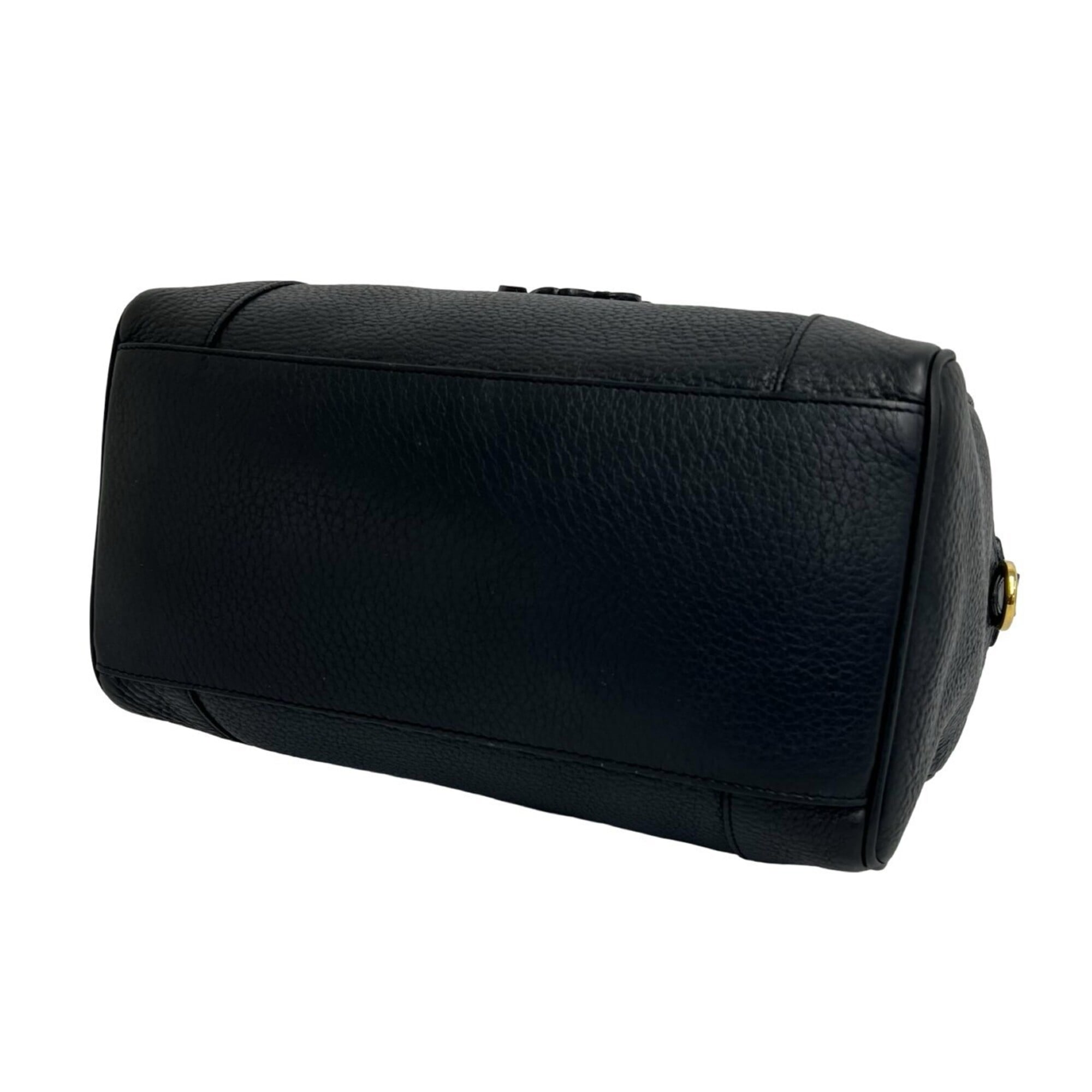 Loewe Black Leather Boston Bag Handbag Shoulder Bag (Pre-Owned)