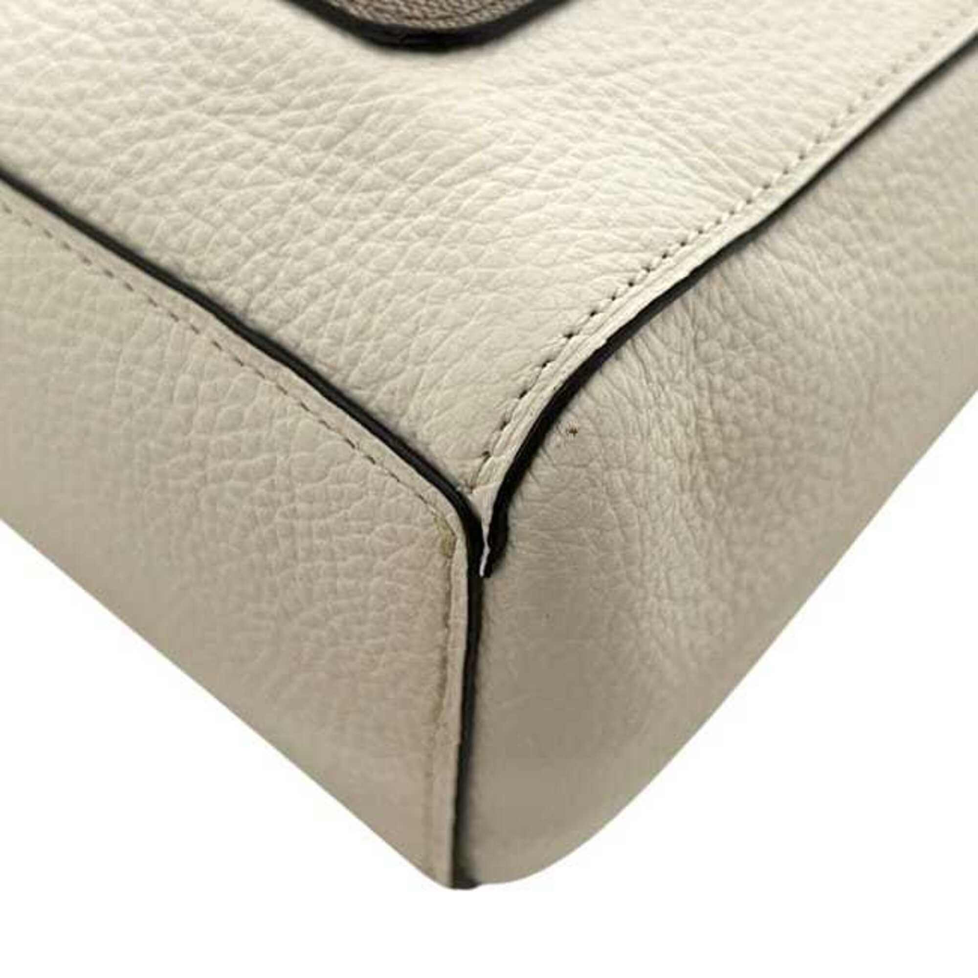 Coach White Leather Shoulder Bag (Pre-Owned)