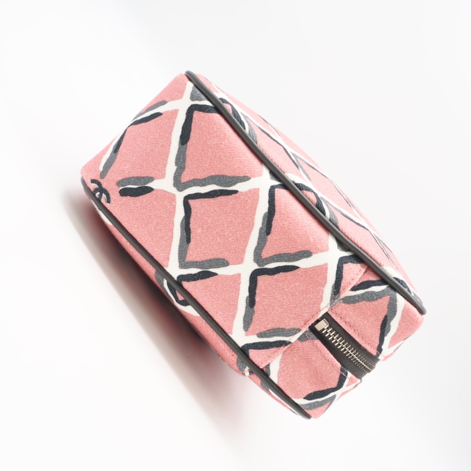 Chanel Multi-Color Pink Canvas Pouch (Pre-Owned)