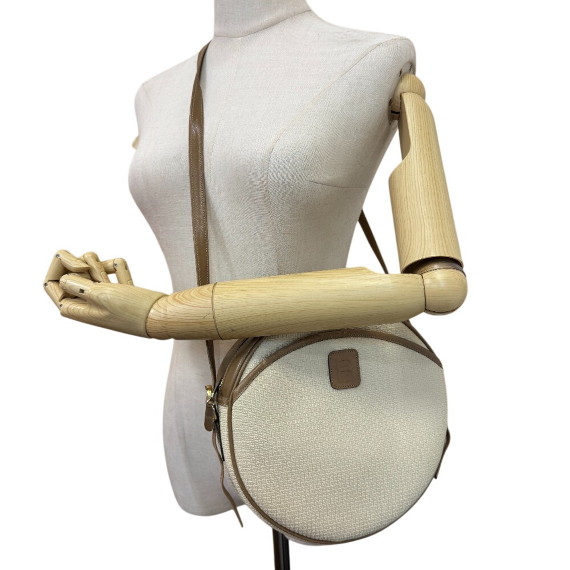 Bally Beige Brown Pvc Leather Shoulder Bag (Pre-Owned)
