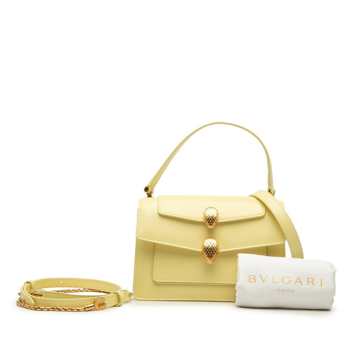 Bvlgari Yellow Leather Shoulder Bag (Pre-Owned)