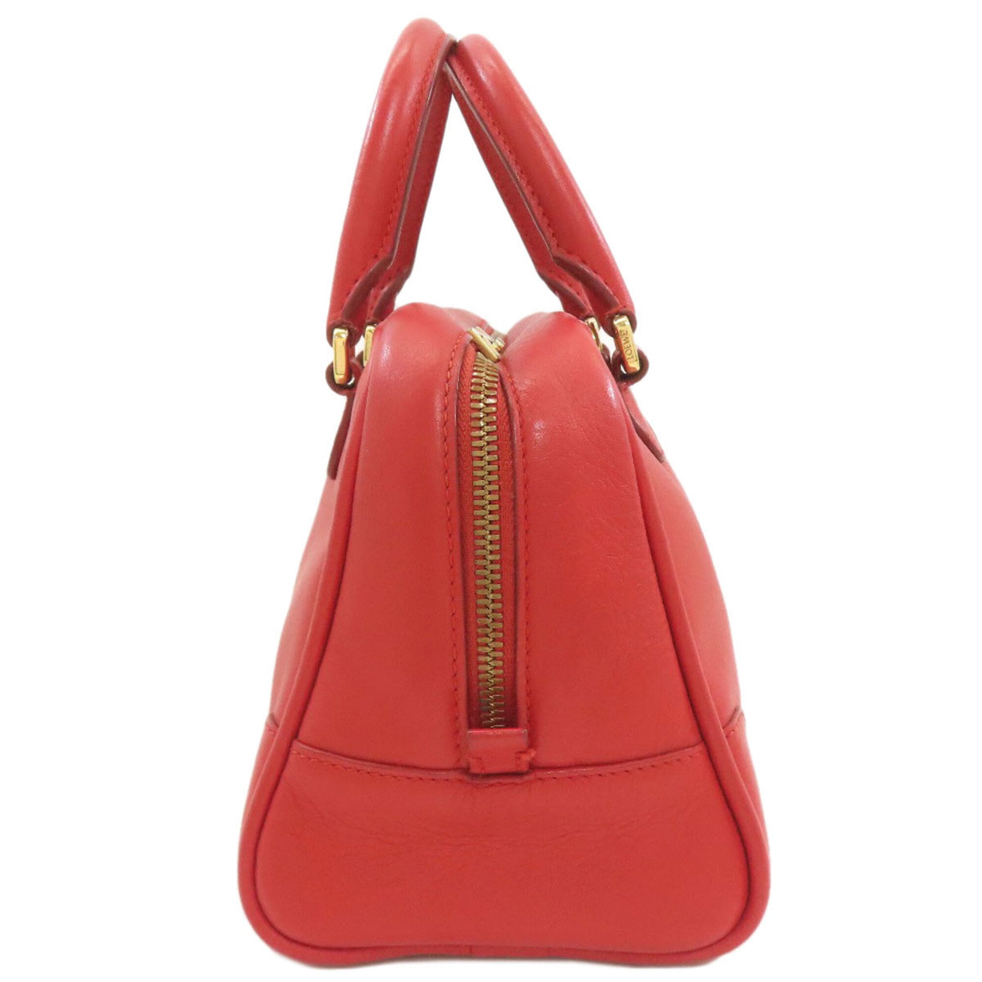 Loewe Red Color Leather Handbag (Pre-Owned)