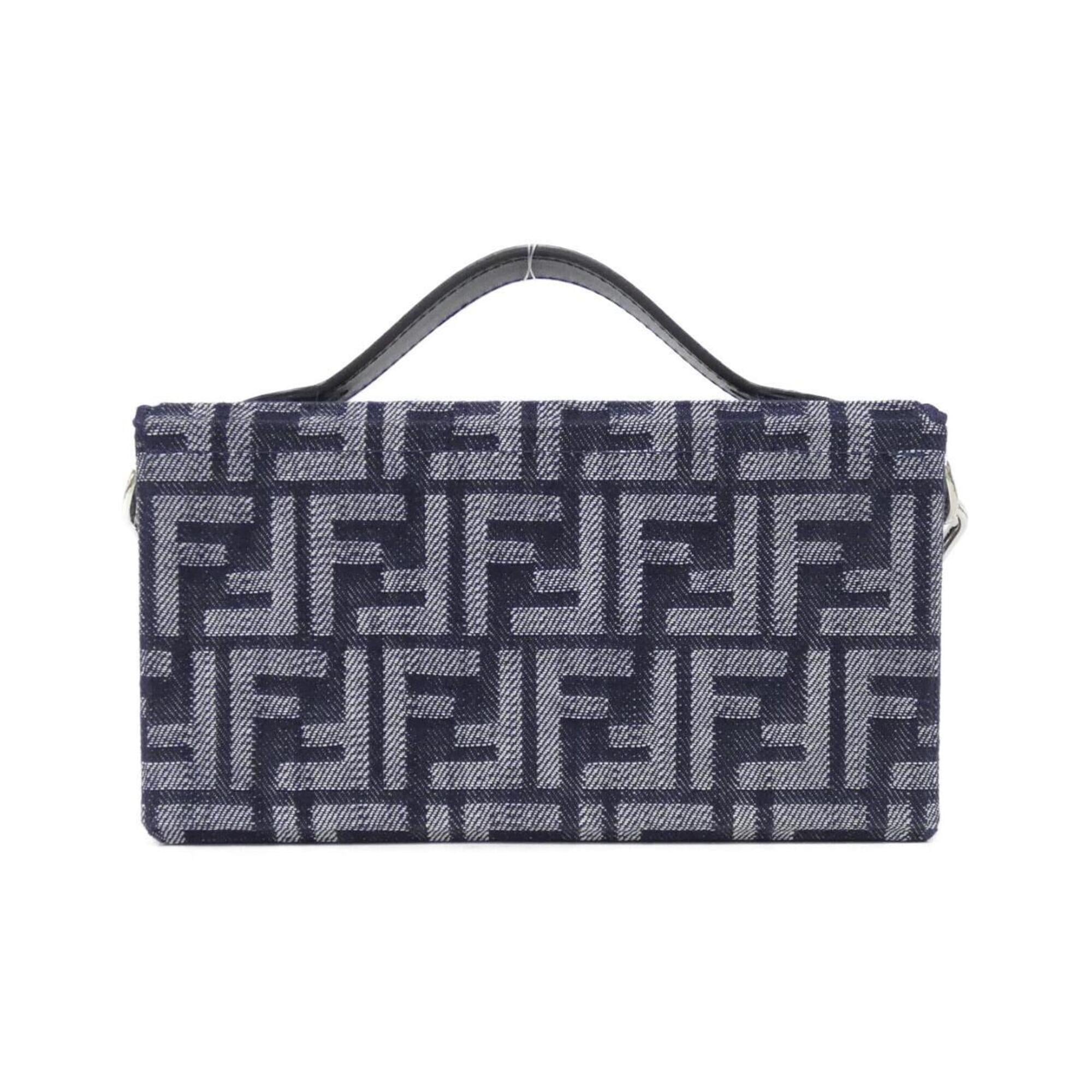Fendi Blue Canvas Handbag (Pre-Owned)