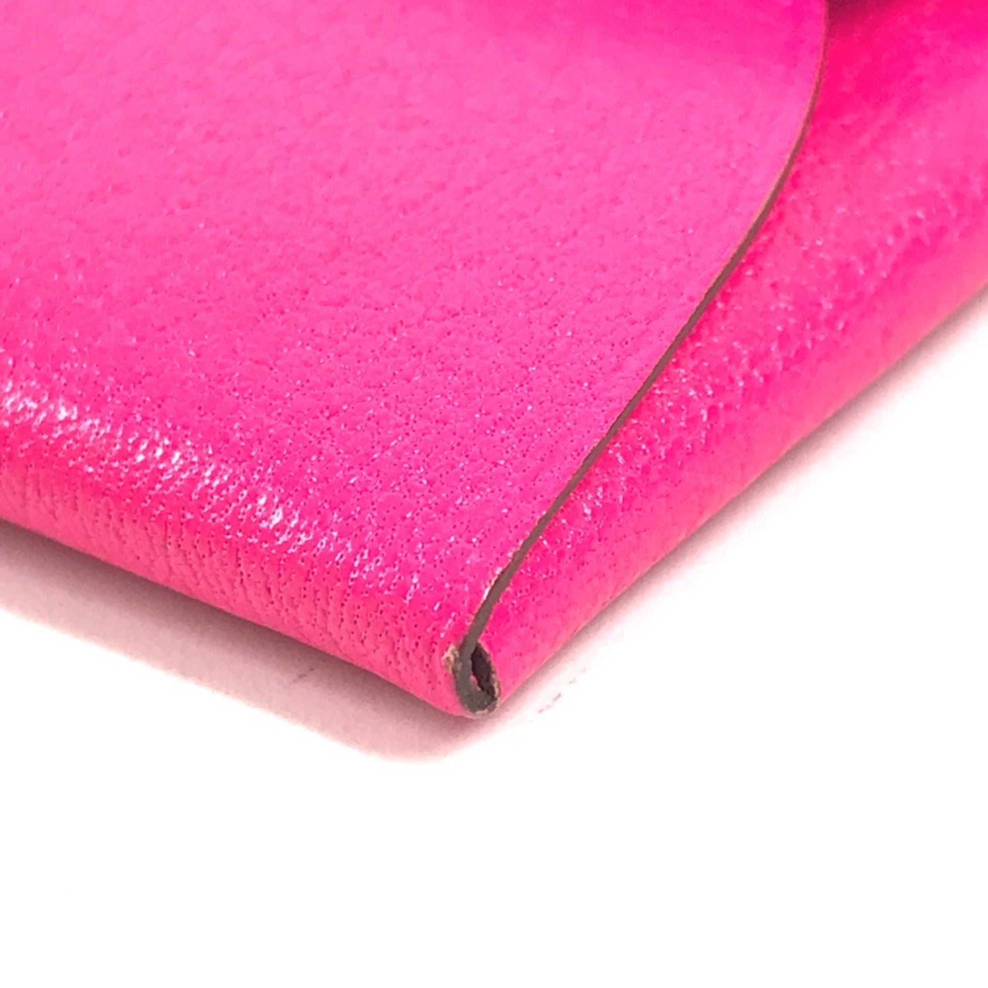 Hermes Pink Leather Coin Purse/Coin Case (Pre-Owned)