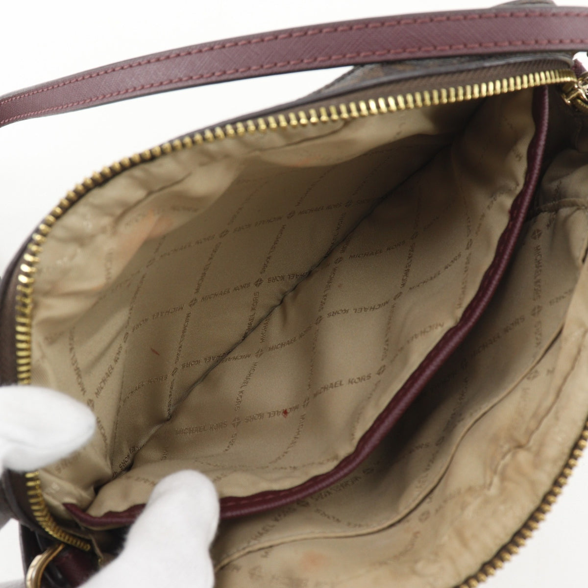 Michael Kors Brown Pvc Shoulder Bag Sling Bag (Pre-Owned)